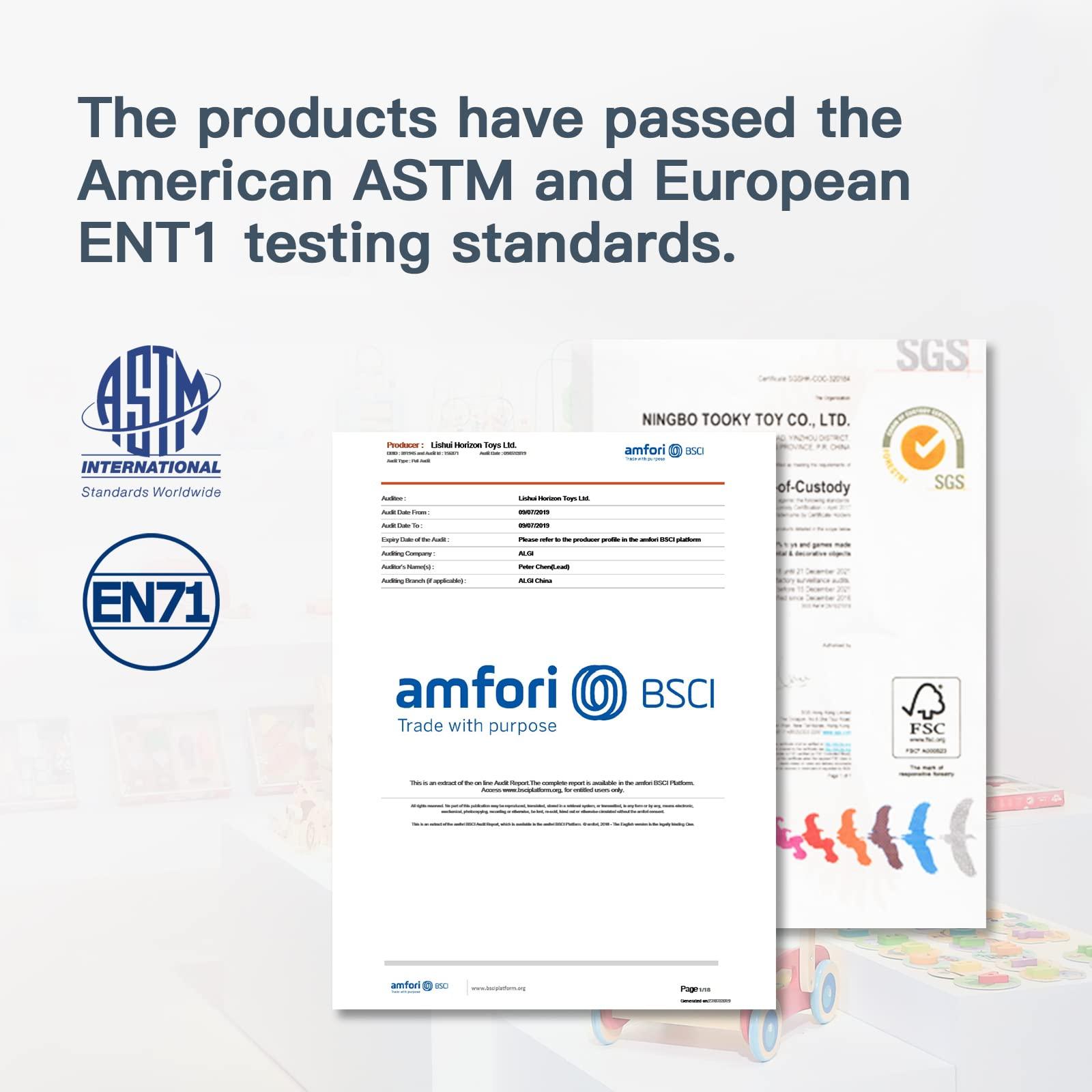 TOOKYLAND TOOKYLAND Colored Wooden Blocks Stacking Board Games Tumble Tower Games with Animal Pictures for Kids Boys Girls - 80 Pieces