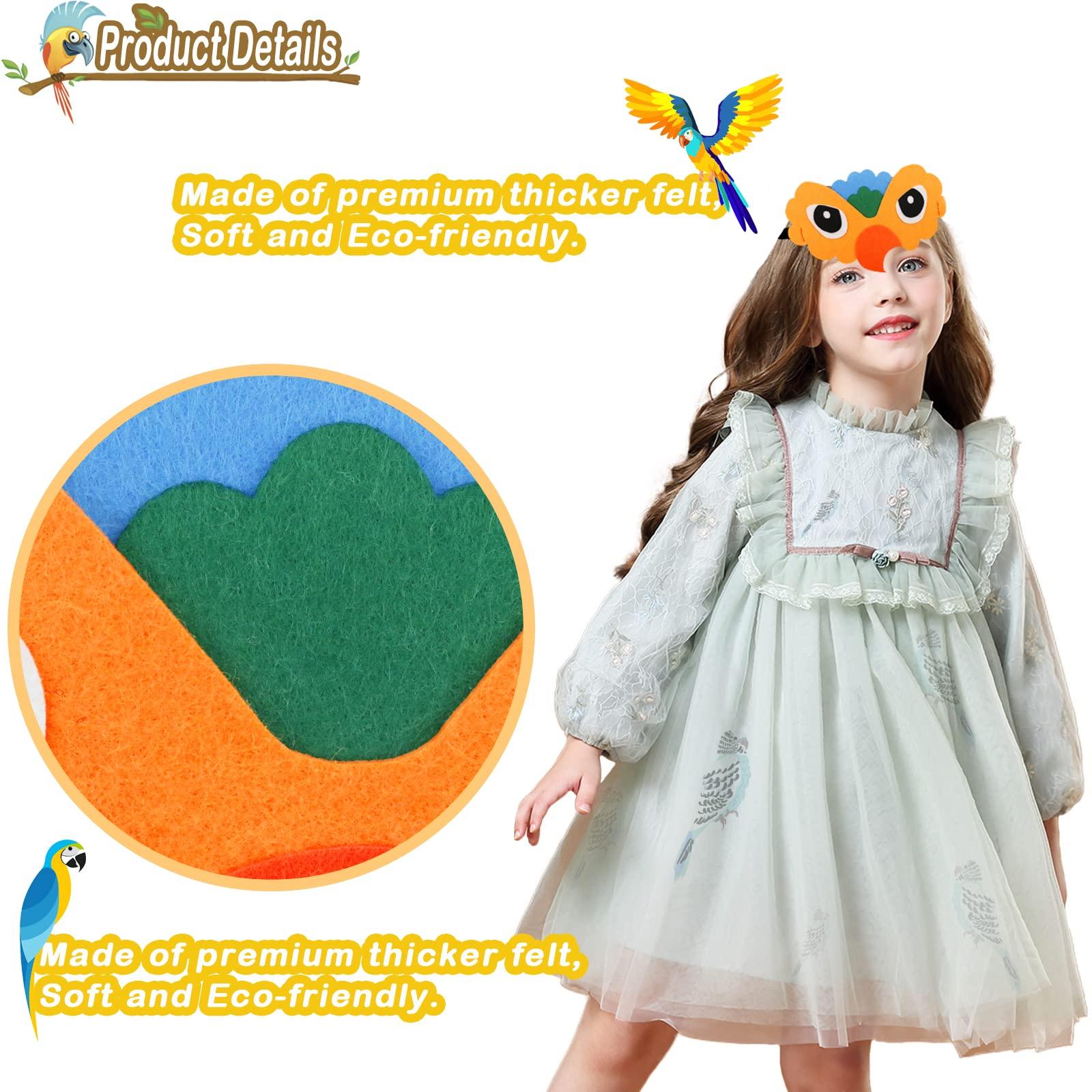 IROLEHOME IROLEHOME Bird-Costume-Parrot-Wings for Kids with Bird Headbands, Boys Girls Eagle Dress-up Cape Halloween Party Favors Gifts