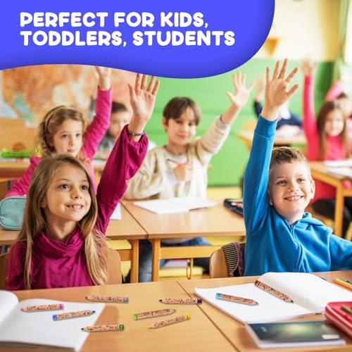 ThEast ThEast 12 Short Colored Pencils for Kids, Valentines Day Gifts for Kids, Cute Animal Toddlers Color Pencils with Sharpener, Preschool Party Favors, Pre-Sharpened(Pack of 1)