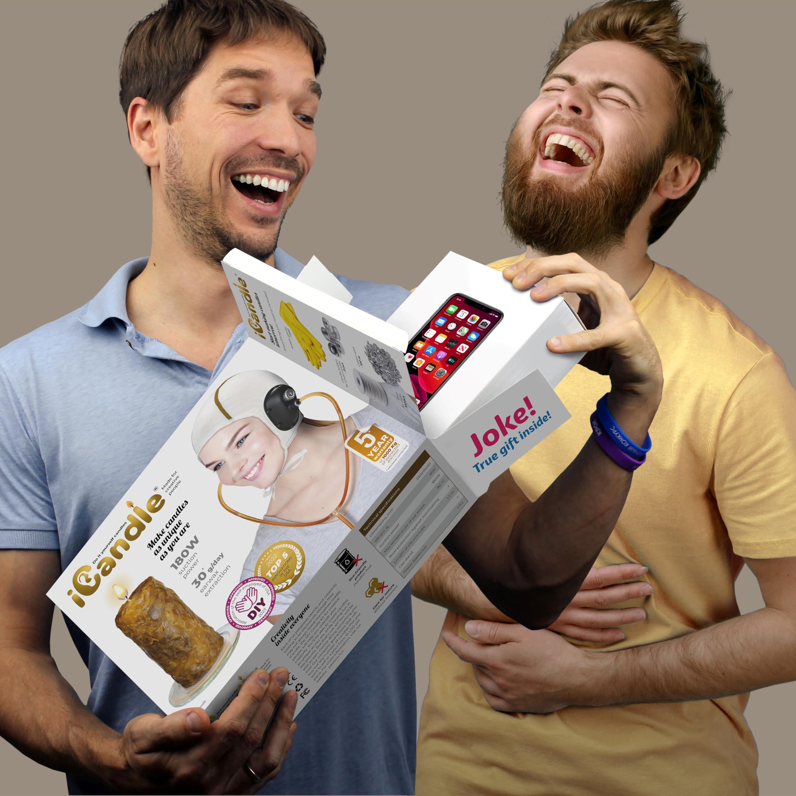 Jokebox iCandle Funny Prank Gift Box Gag Gift Box for Adults Unusual Joke Gift for Men & Women Birthdays Empty Fake Box for Real Gifts, Hilarious Surprise & Fun Pranks Size 11.4 x 9 x 3.5