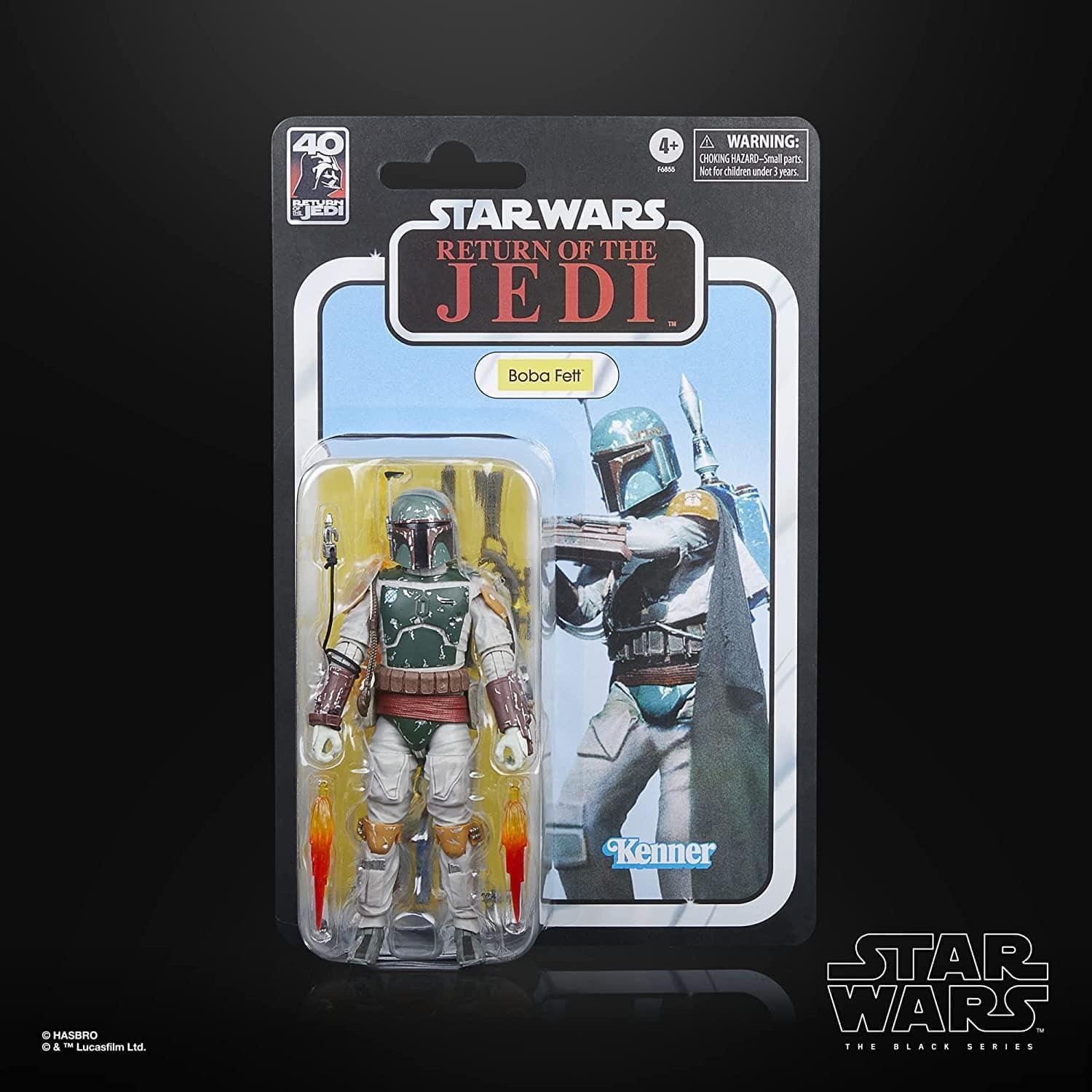 STAR WARS STAR WARS The Black Series Boba Fett, 40th Anniversary Return of The Jedi 6-Inch Collectible Action Figures, Ages 4 and Up