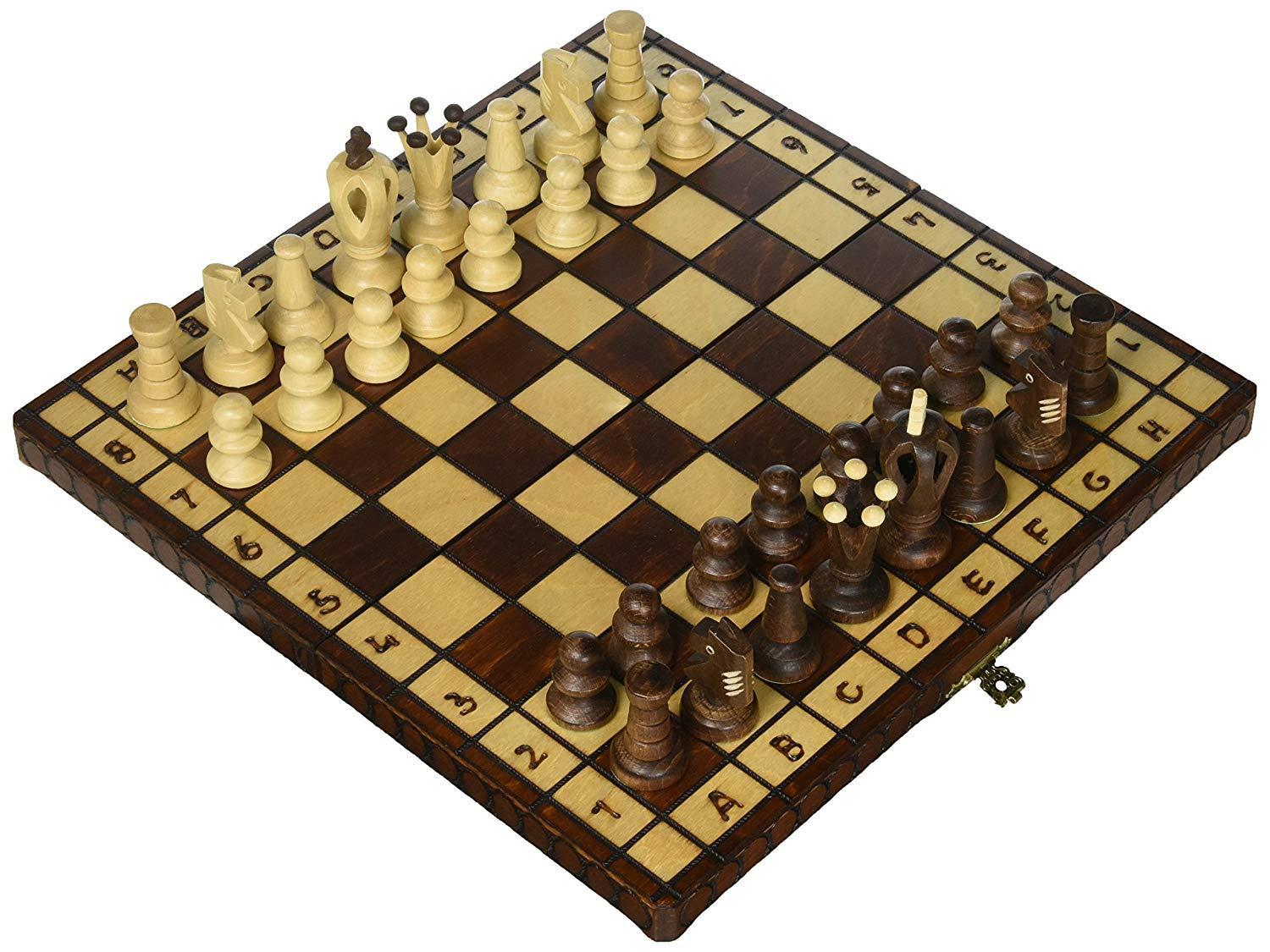 Wegiel Chess Royal 30 European Wooden Handmade International Set, 11.81 x 1.97-Inch