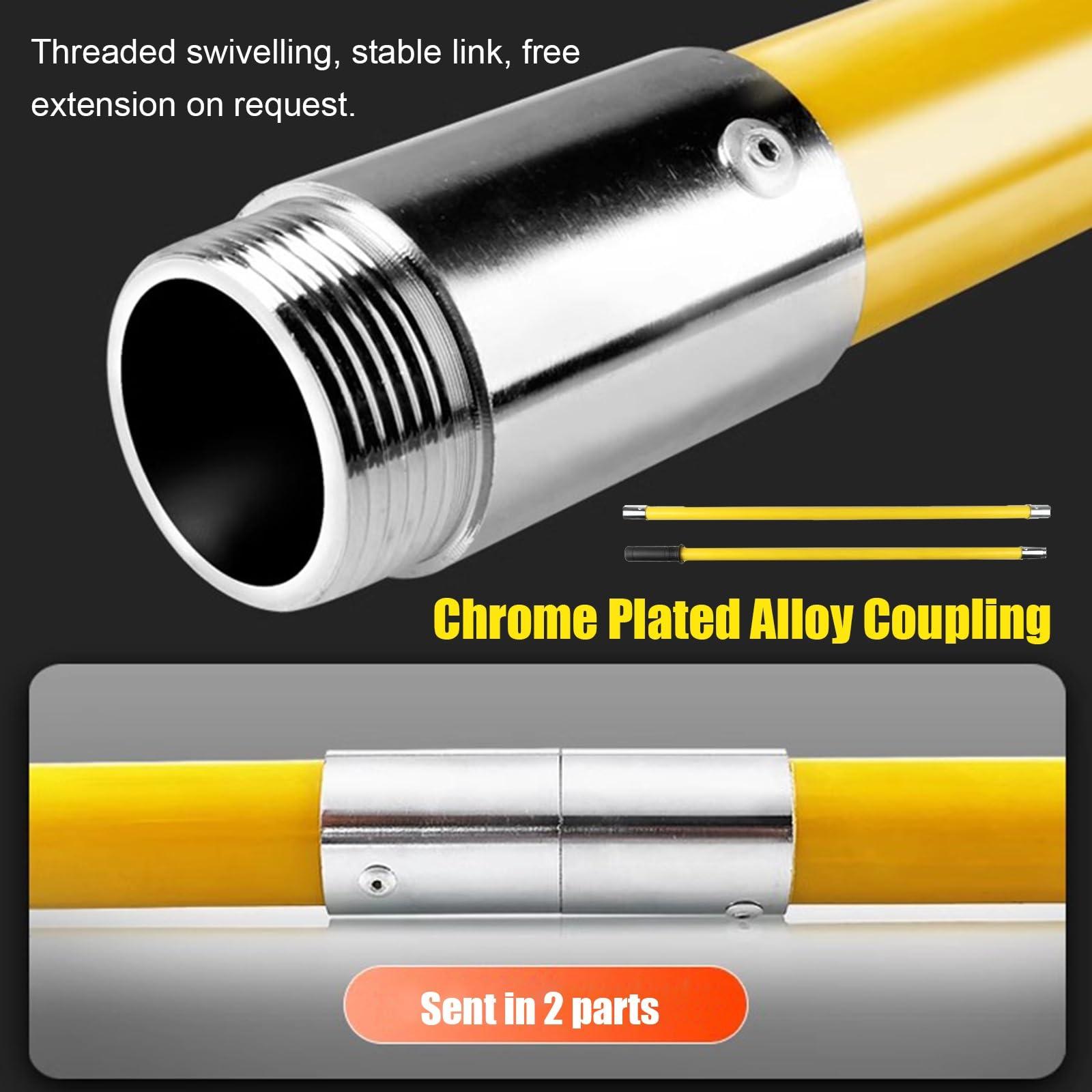 JYDQM Rescue Hook Emergency Rescue Sticks Yellow Insulated Rescue Hook with 1 1.5 1.8 2 3 M Pole, Fire Electrician Lifeguard Rod Kit for Construction Sites/Hybrid Vehicles/Electric Repair, Anti-Electrocutio