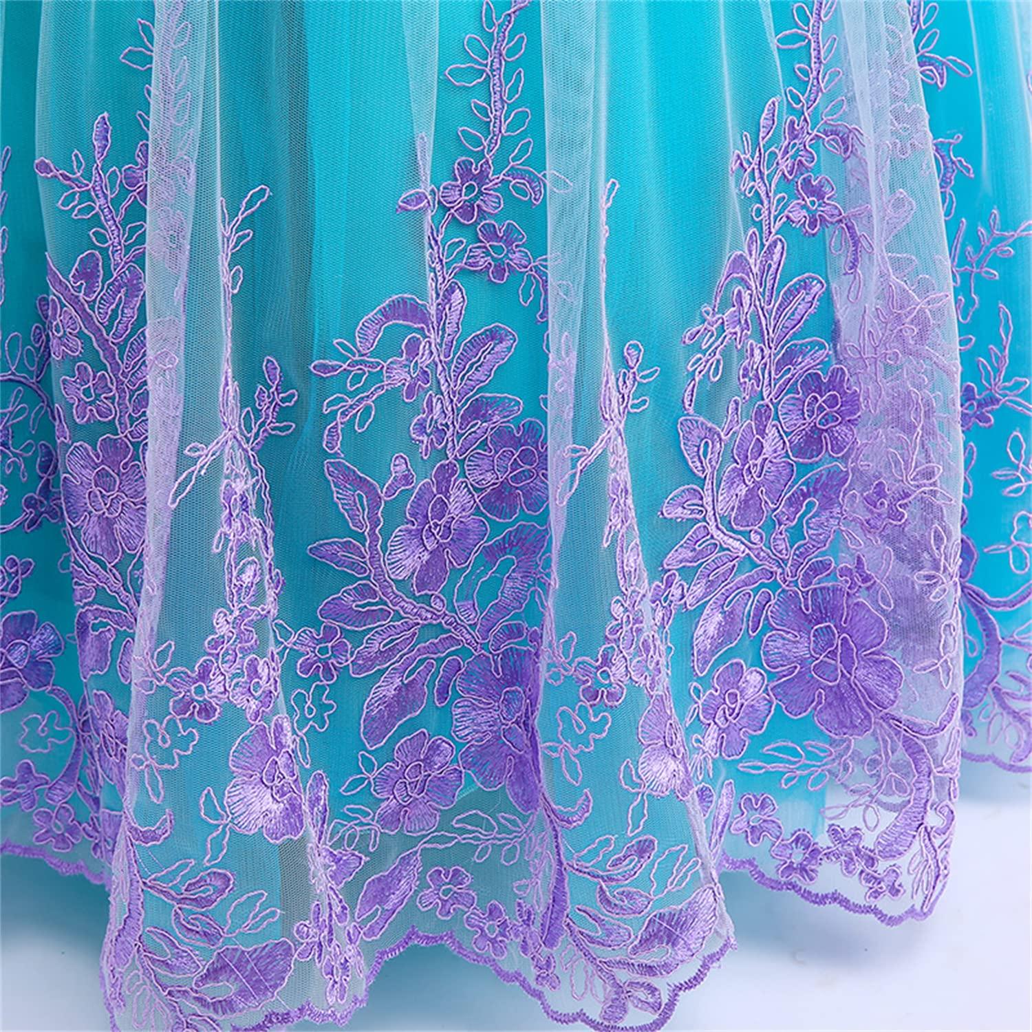 PURFEEL PURFEEL Girls Mermaid Princess Dress Kids Mermaid Costume Dress up for Ariel 4-5Years