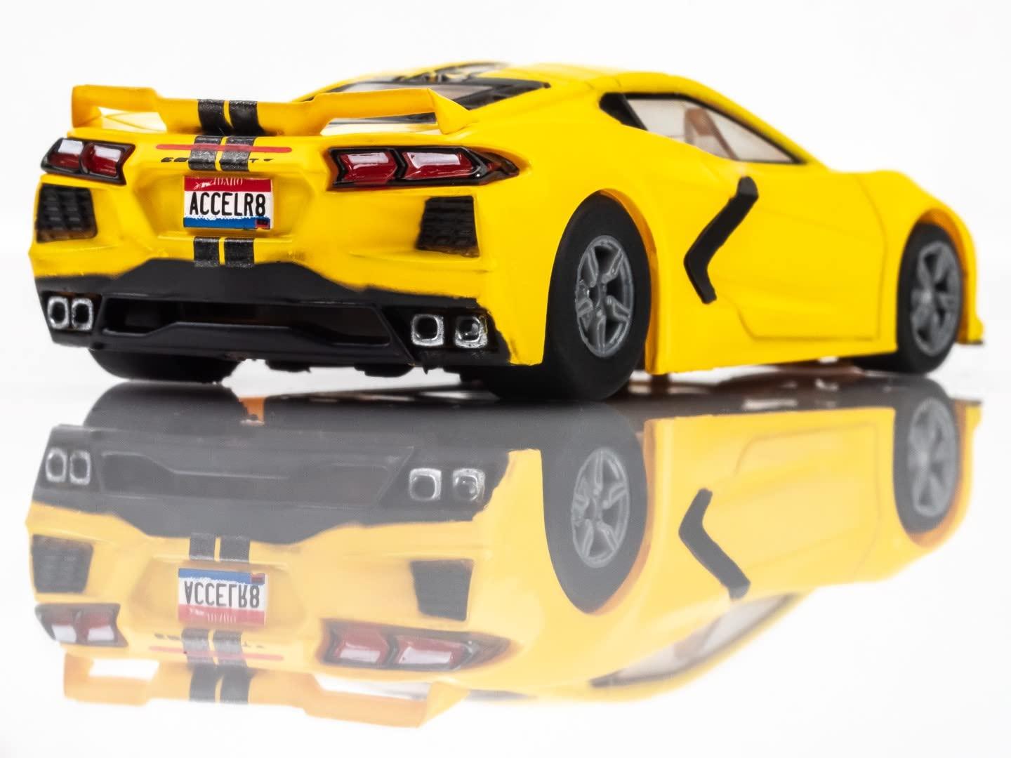 AFX AFX/Racemasters Corvette C8 Accelerated Yellow AFX22013 HO Slot Racing Cars