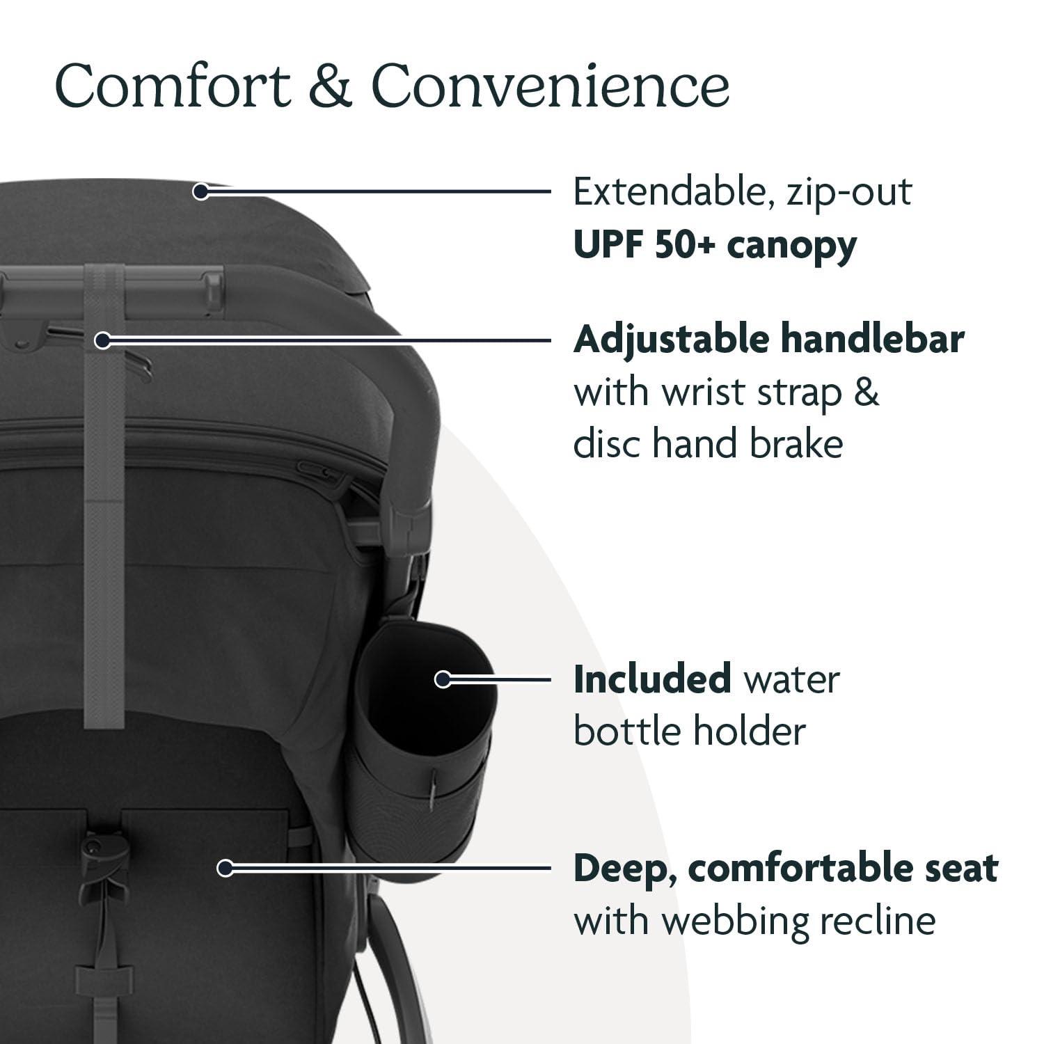 UPPAbaby UPPAbaby Ridge Jogging Stroller/Durable Performance Jogger with Never-Flat Tires/Built for Walking, Running, Hiking/Water Bottle Holder and Basket Cover Included/Jake (Charcoal/Carbon Frame)