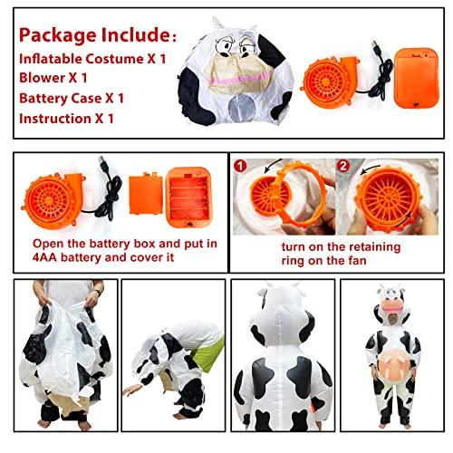 Camlinbo Camlinbo Child Inflatable Halloween Costume Cow for Kids Boys Girls Full Body Blows up Halloween Costumes Cosplay Party