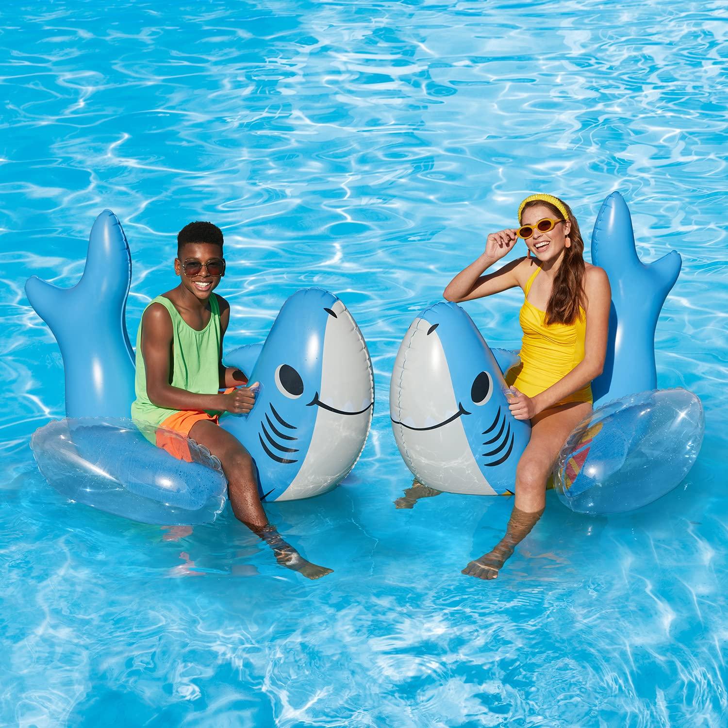 Funsicle Funsicle Surfin Shark Pool Play Inflatable Ride-Ons, Kids & Adults