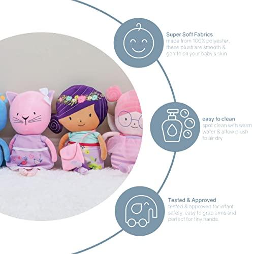GooseWaddle GooseWaddle Luxury Soft Tripp Baby Plush Doll, Ultra Comfort Soothing Material for Infant and Toddlers, Slim Legs and Easy Grab Ears for Safe Play, Machine Washable 100% Polyester (Fox)