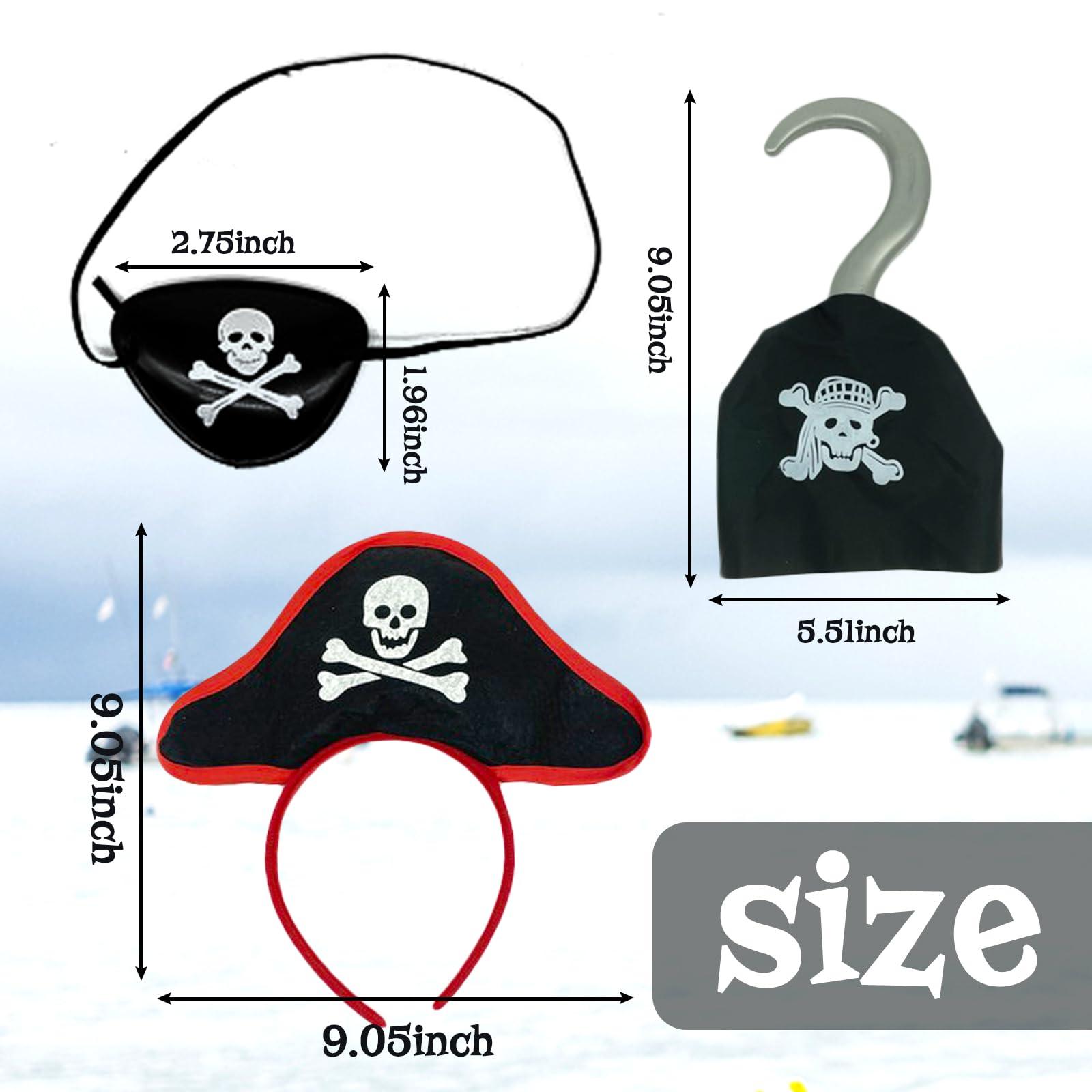 Timisea Timisea Pirate Costume Kit for Girls, Pirate Tutu Dress for Halloween, Girls Pirate Accessory Set, Pirate Costume Toddle