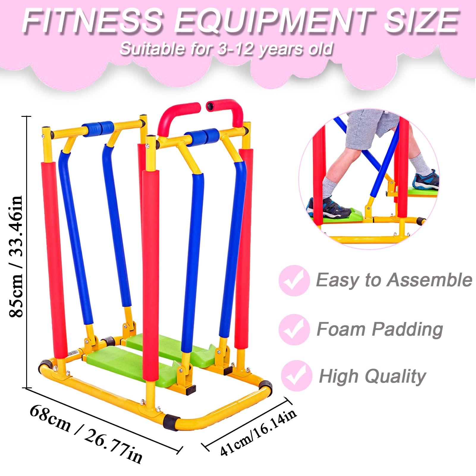 QBDGXFC Fitness Exercise Equipment for Kids, Adjustable Exercise Equipment with Non-Slip Pedals, Children\'s Treadmill for Kids Fitness Exercise, Boys and Girls