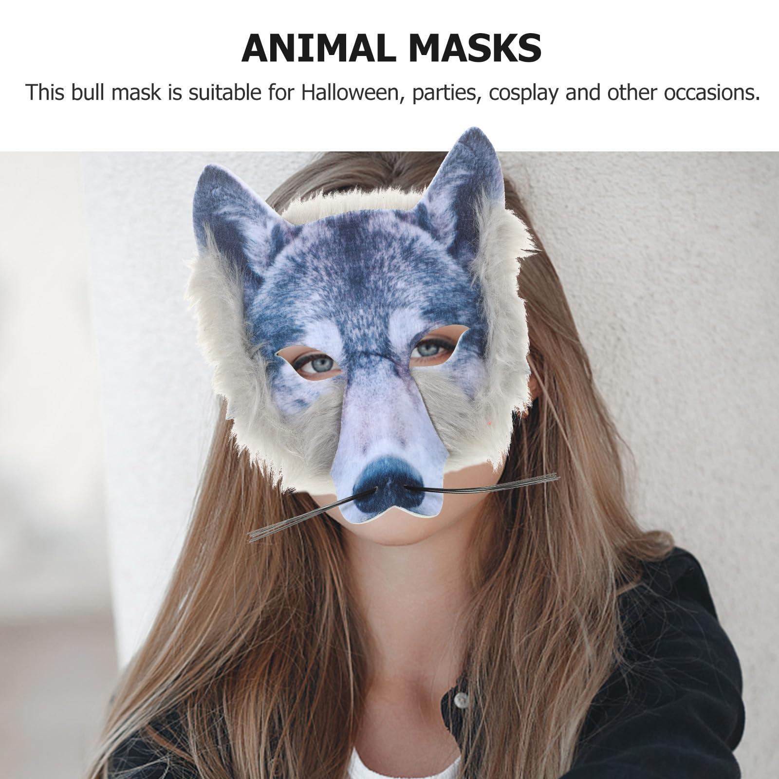 JOINPAYA JOINPAYA Wolf Mask: Furry wolf Mask Halloween Wolf Masks Wolf Costume Accessories for Cosplay Costume Fancy Dress Party