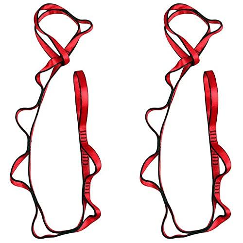xinyu 2Pcs Adjustable Anti-Gravity Chrysanthemum Swing Flying Stretch Belt Rope Climbing Daisy Chains Extension Yoga Belt Hanging (Red, 1.8M)