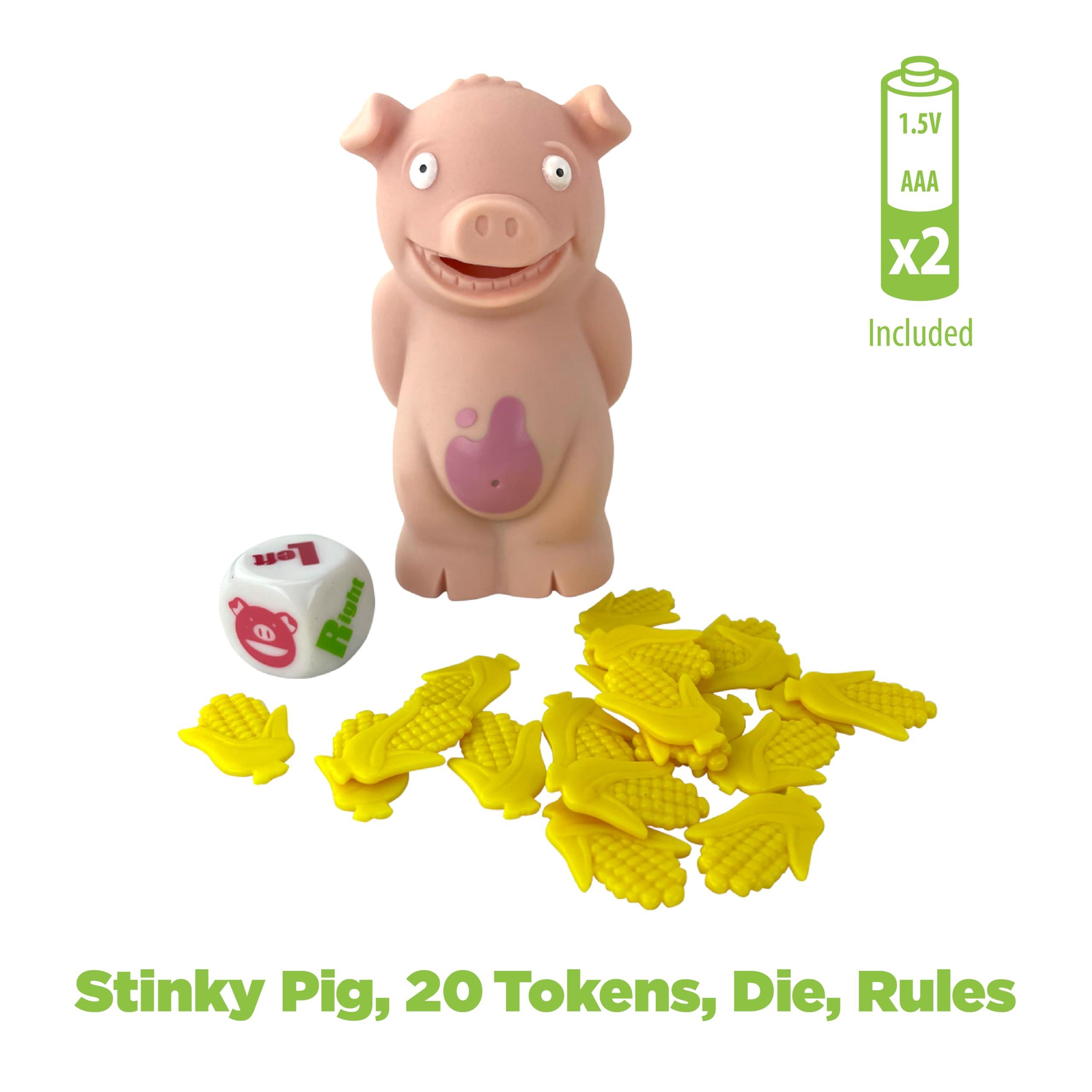PlayMonster Stinky Pig Game Dice Game Family Games, Kids Games, Travel Games, Dice Set, Fast, Musical Active Kids Game with Funny Sounds, Family Games for Kids and Adults, Multi-Player, Ages 6+