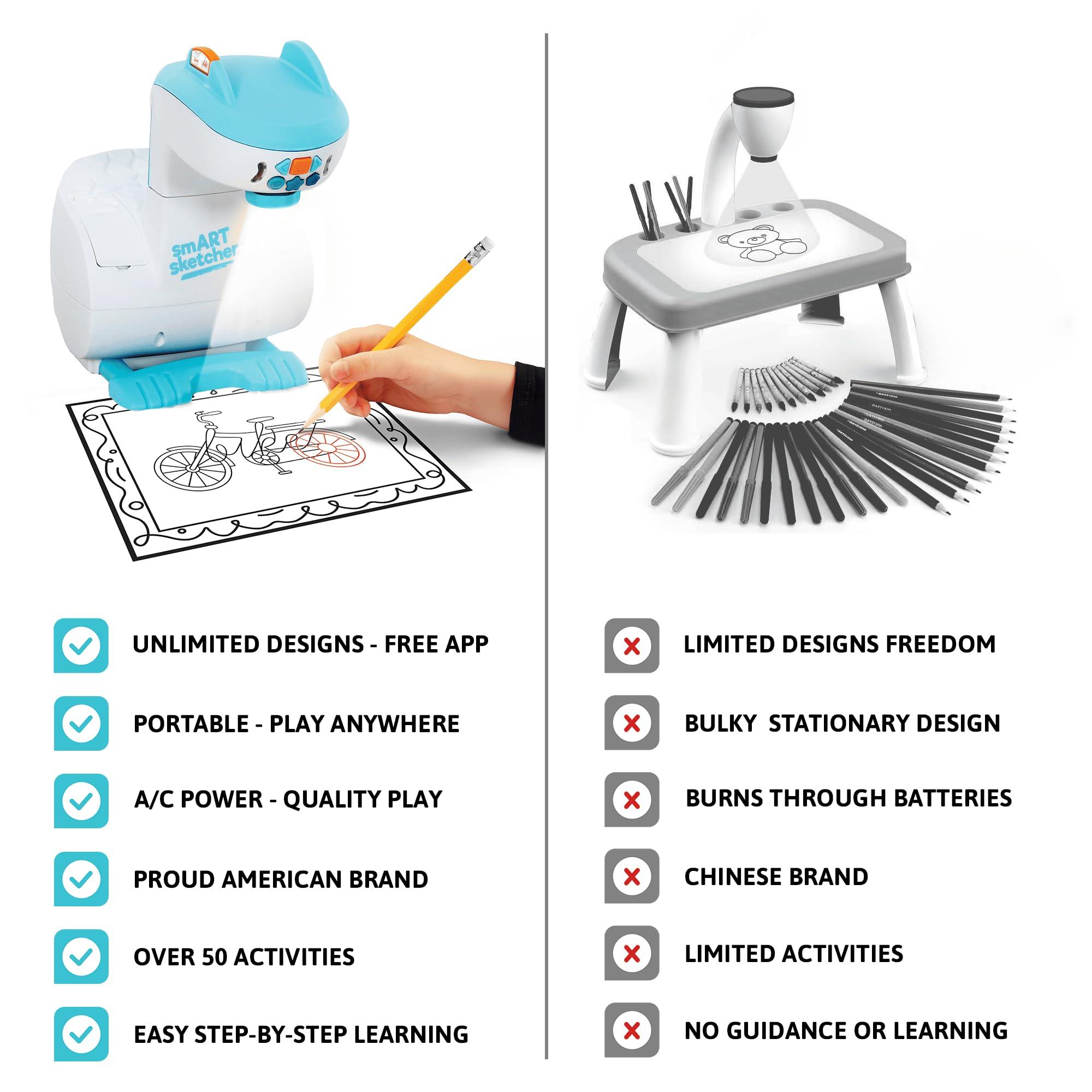 Flycatcher Flycatcher Toys smART Sketcher 2.0, Drawing Projector for Kids, Art Projector for Tracing,Kids Toys,Birthday Gift for Age 5+,Art Supplies for Kids 5-8