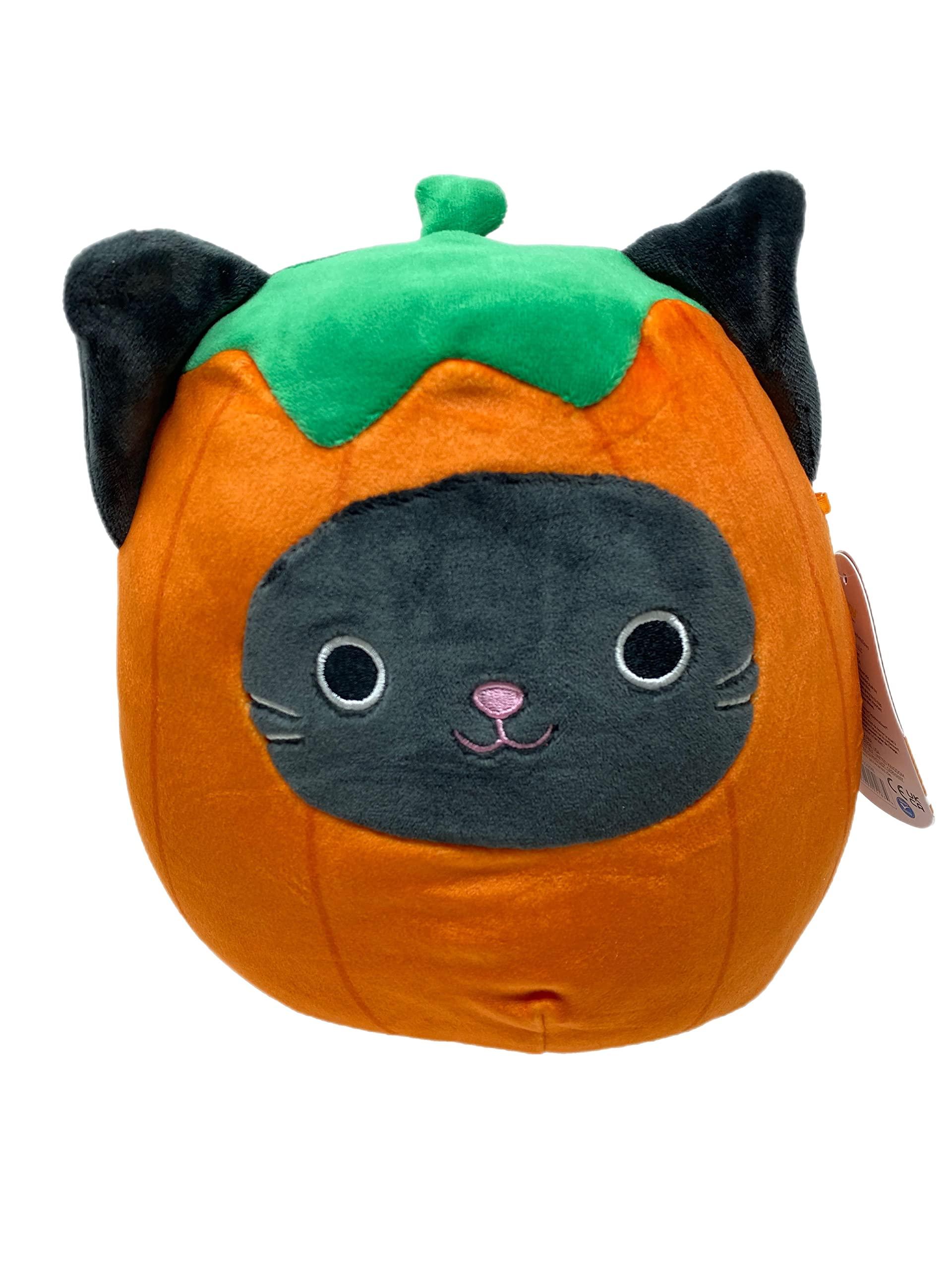 Squishmallows Squishmallows Official Kellytoy Halloween Squishy Soft Plush Toy Animals (Calio Black Cat Pumpkin Costume, 8 Inch)