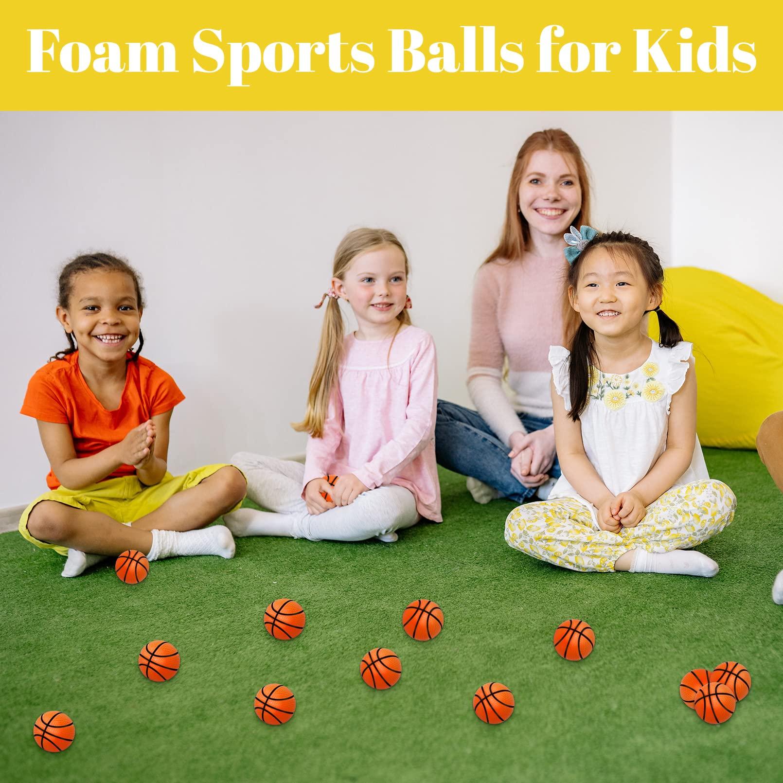 Nuchaely Mini Basketball Stress Balls,30 Pack Mini Foam Sports Balls,1.6 Inch Mini Basketballs for Kids,Stress Relief Squeeze Balls Bulk for School Carnival Reward Theme Party Favor Toys Game Decorations