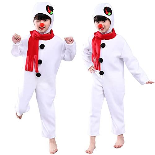 Quenny Quenny Christmas children Snowman costume with red scarf (XXX-Large)