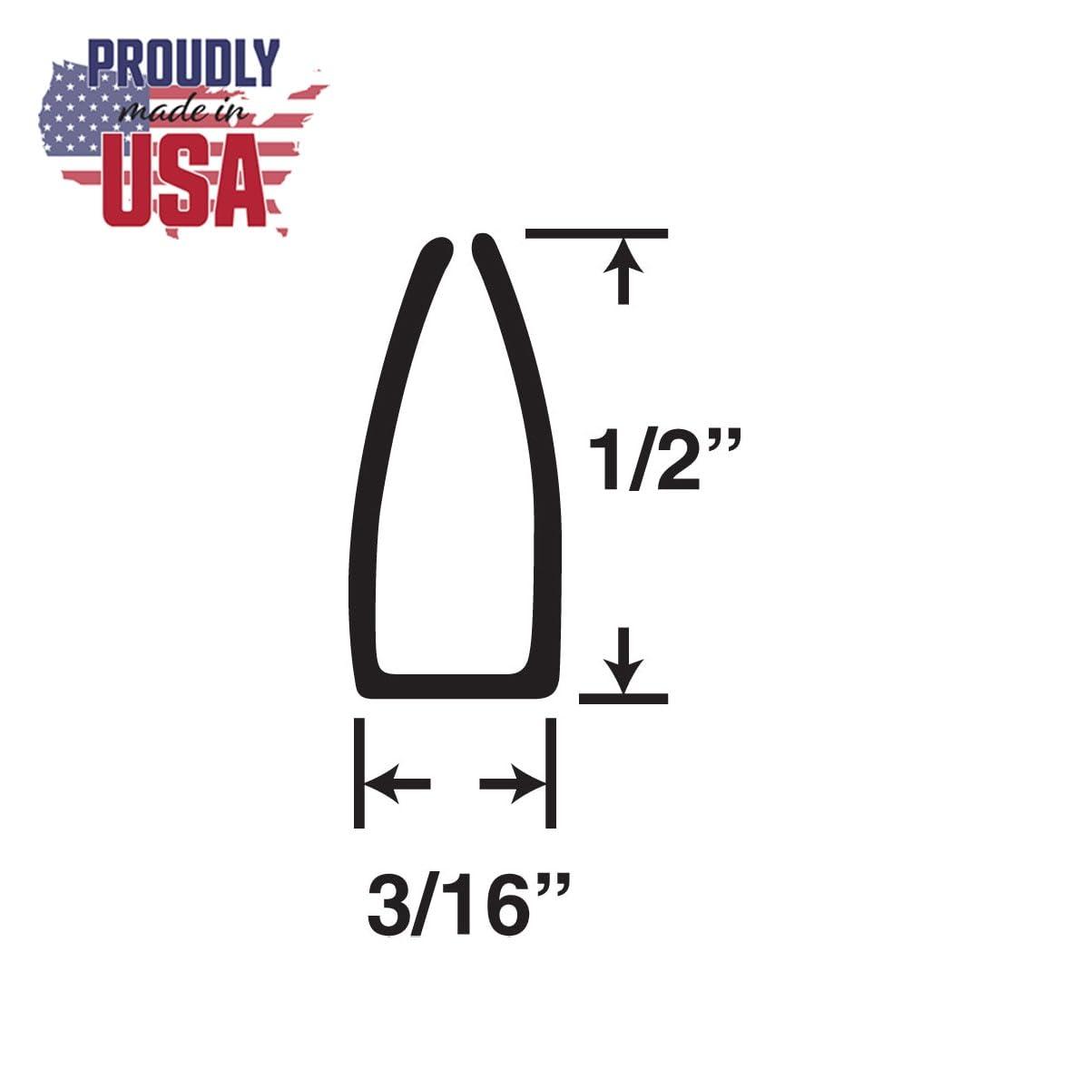 OUTWATER Outwater Plastics 130-Cl-8 Clear 1/8 Inch Rigid Vinyl Plastic Clear Plastic U Channel C Channel 96 Inch Lengths (Pack of 13 Pieces, 104 feet Total)