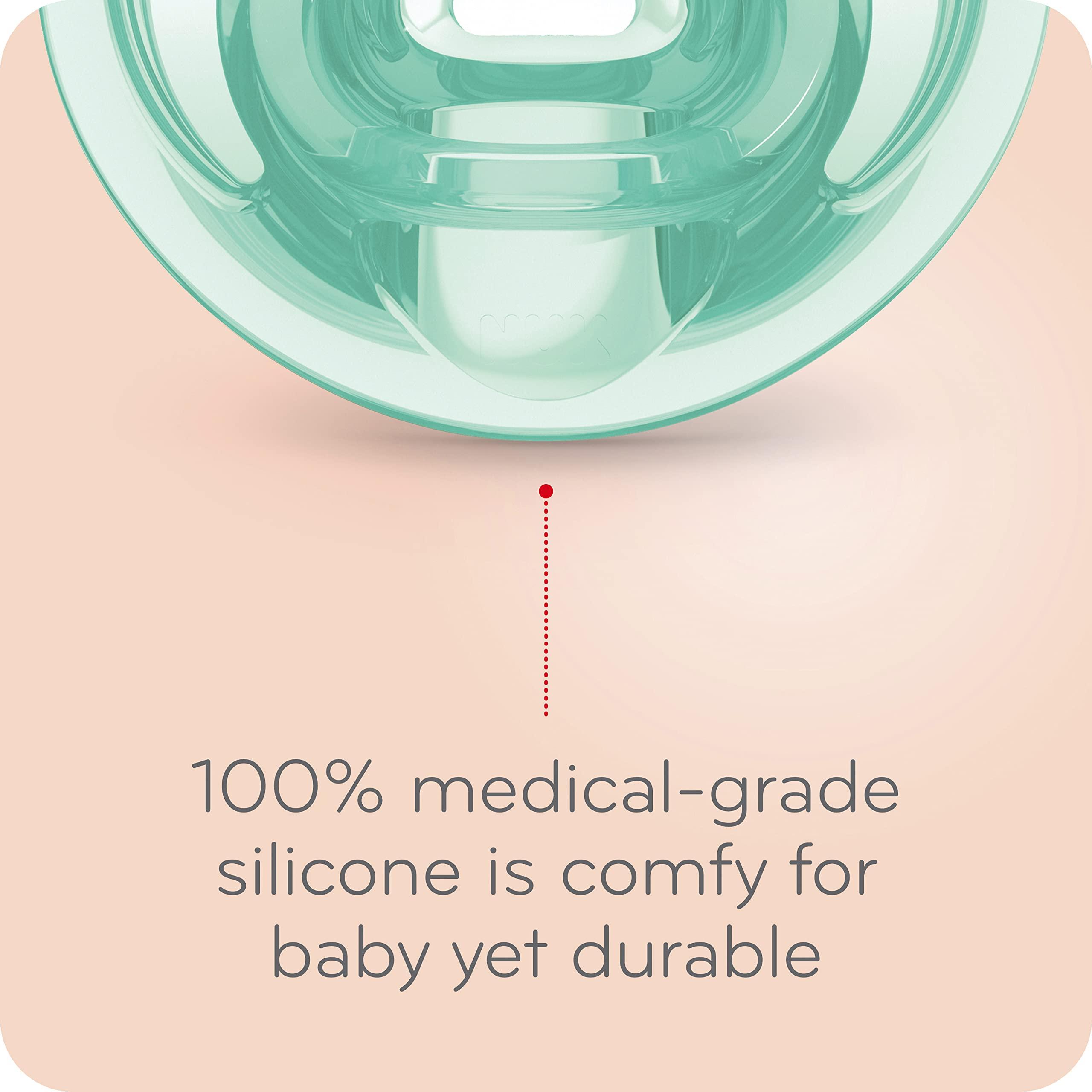 NUK NUK Comfy Orthodontic Pacifiers, Timeless Collection, 6-18 Months, 5 Count