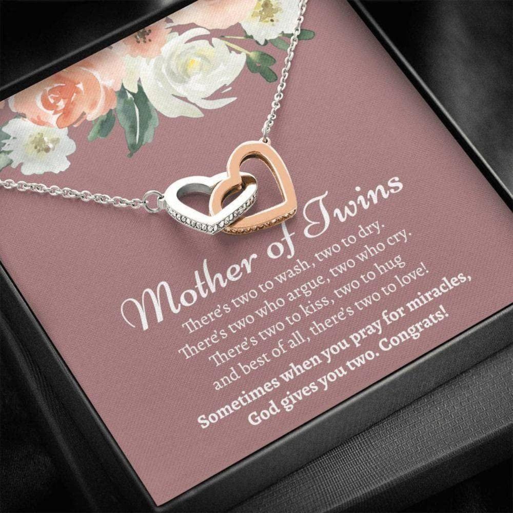 ToysCentral Basics Mom Necklace, Mom Of Twins Gift, Parents Of Twins, Gift For New Mom Of Twins, Gift For Mom Of Twins Necklace, Necklace Gift Box, Small Jewelry Gift Box, Card Box, Birthday Gift Necklace, Mothers Day G