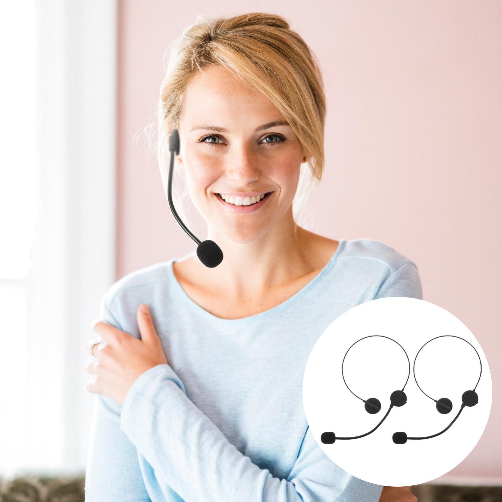 Toyvian Toyvian Costume Headset Accessories 2Pcs Kids Fake Rock Star Singer Microphone Headphones Funny Halloween Concert Party Dress up Prop