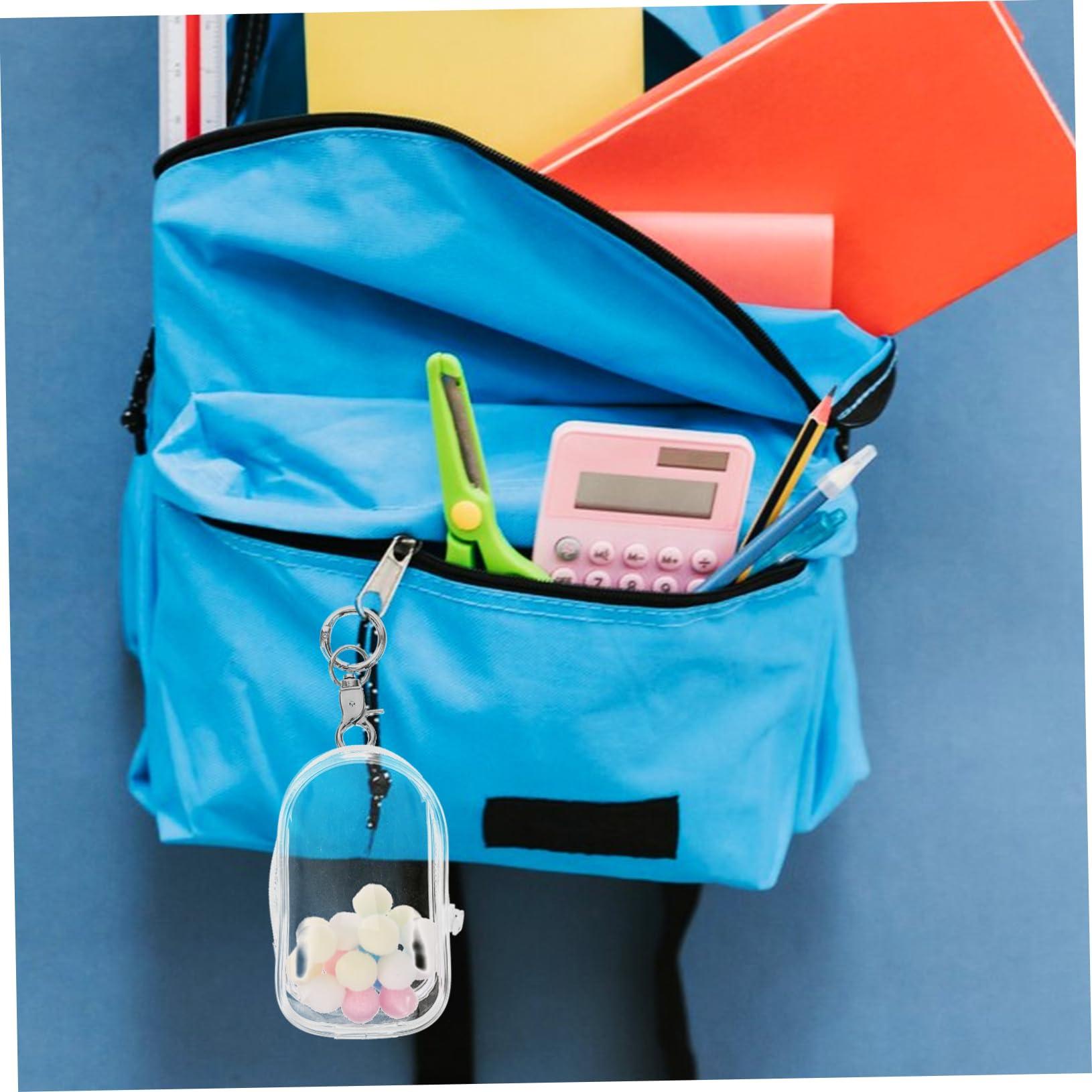 FELTECHELECTR FELTECHELECTR Doll Storage Bag with Keychain Display Case Portable Zipper Pouch for Figurines and Collectibles