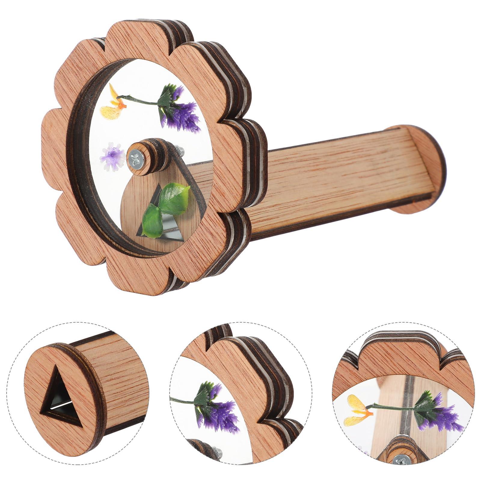LUOZZY LUOZZY Kaleidoscope Kit Funny Kaleidoscope Toys Wooden DIY Kaleidoscopes Portable Kaleidoscope Kit for Kids