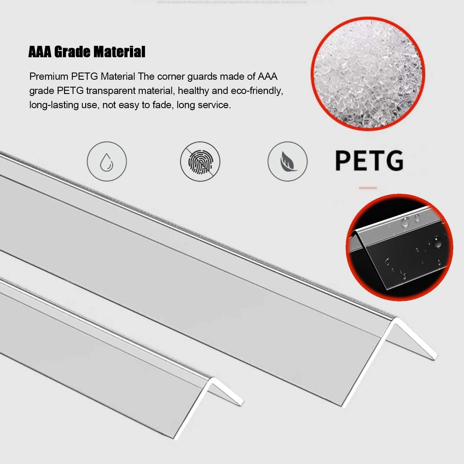 EoxinDm Wall Corner Protector,Corner Guards, Wall Corner Protectors Guards Self-Adhesive Angle Corner 90 Degree Trim Protection Edge Strip, Width 1.7/4 Cm Corner Shield Clear for Wall Corner, Easy to Install