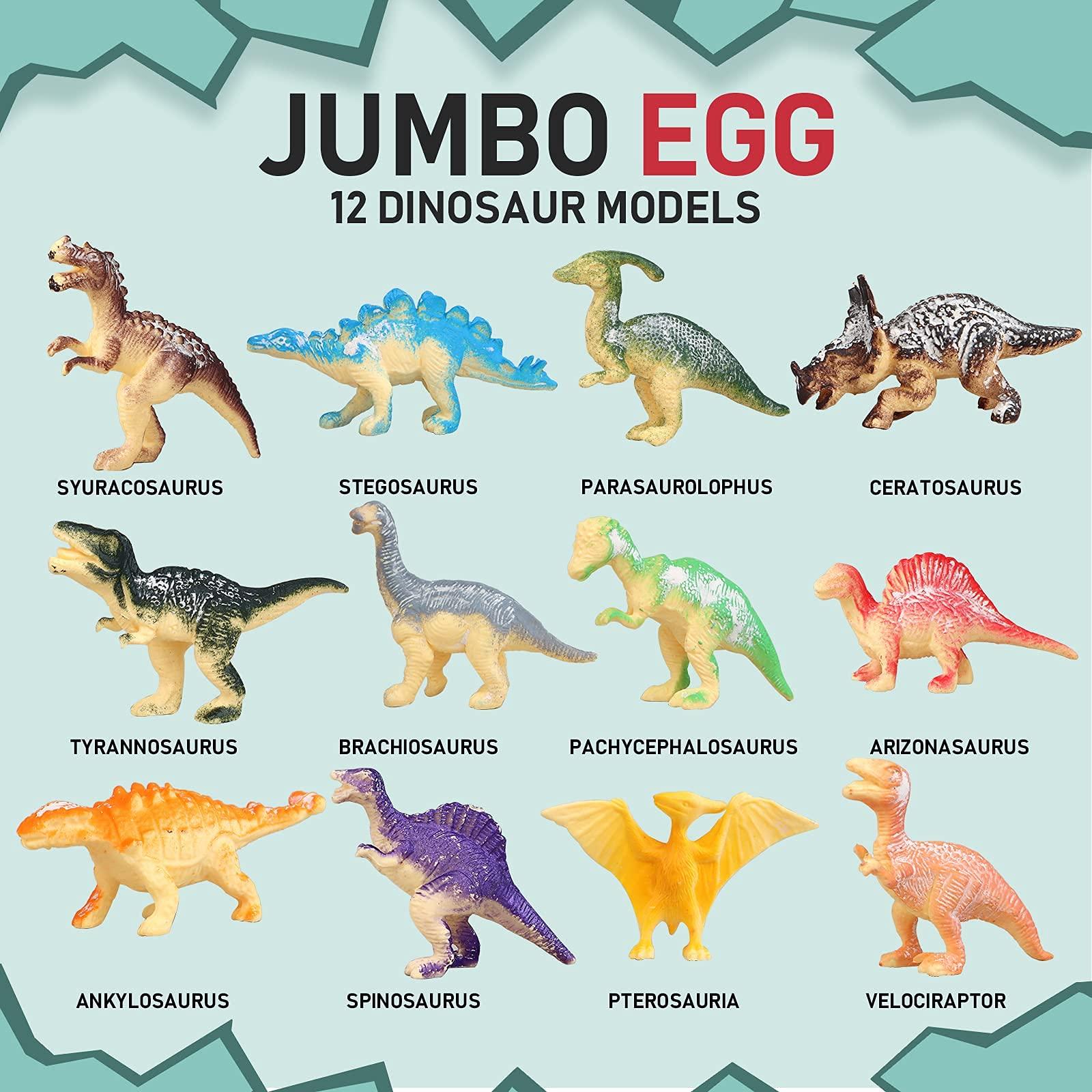 Woumserta Woumserta Jumbo Dino Egg Dig Kit, Dinosaur Toys for Kids 5-7 8-12 with 12 Dinosaurs, Dinosaur Toys for 5 6 7 8 Year Old Boy Birthday Gift, Dinosaur Eggs Excavation Gifts for 5 6 7 Year Old Boy Girl