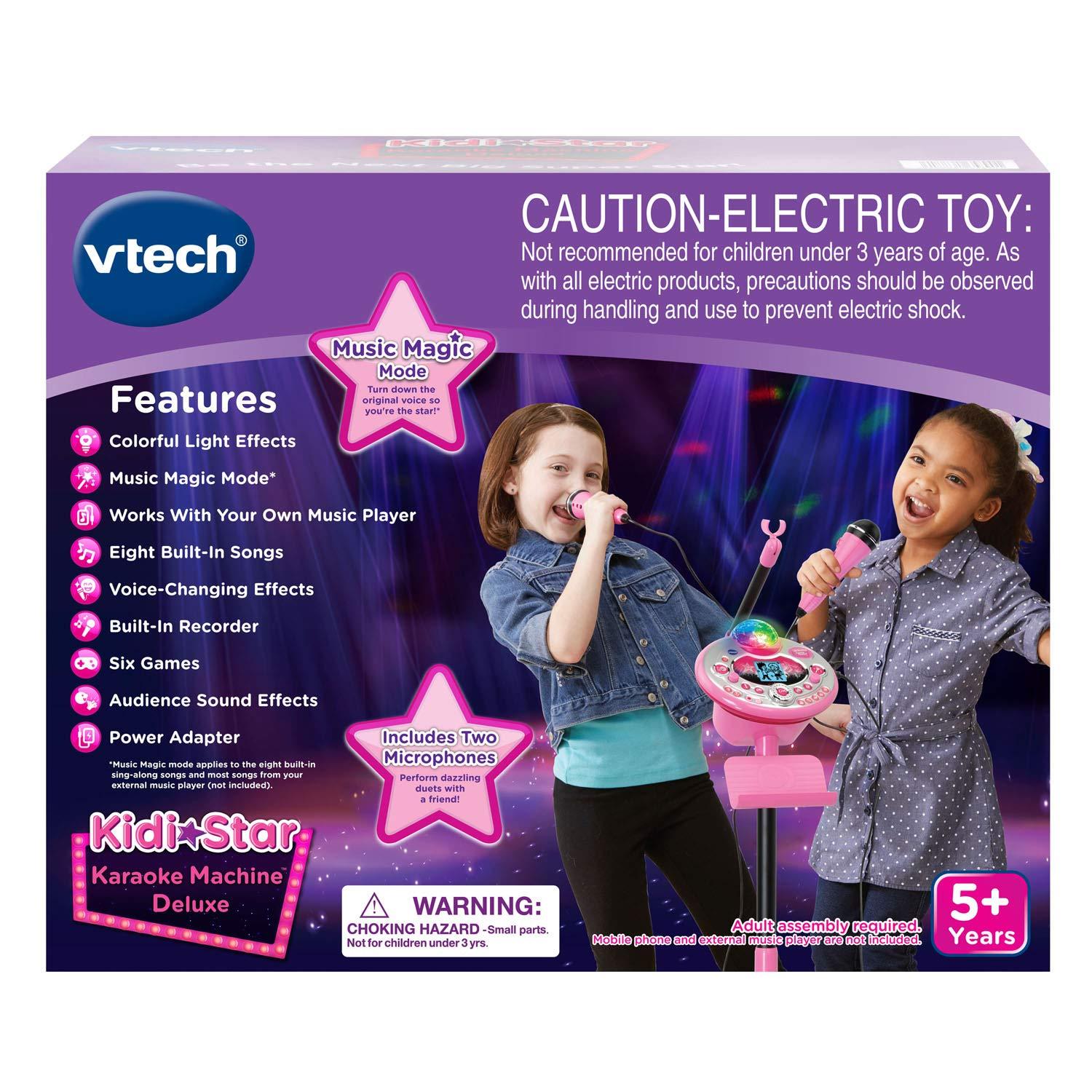 VTech VTech Kidi Star Karaoke Machine Deluxe, 2 Microphones with AC Adapter, Pink