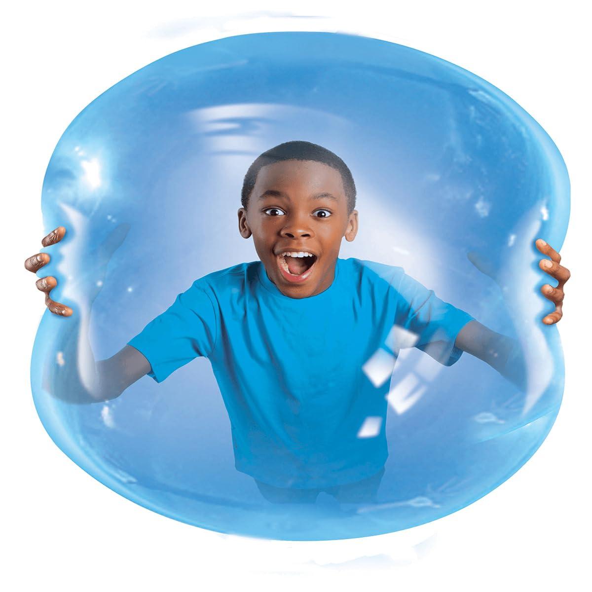 WUBBLE Wubble Super Bubble Ball - Blue (with Pump) | Looks Like a Bubble, Plays Like a Ball! | Inflates to 80cm Tall | Outdoor Garden Toys | Ages 6+ | Packaging May Vary