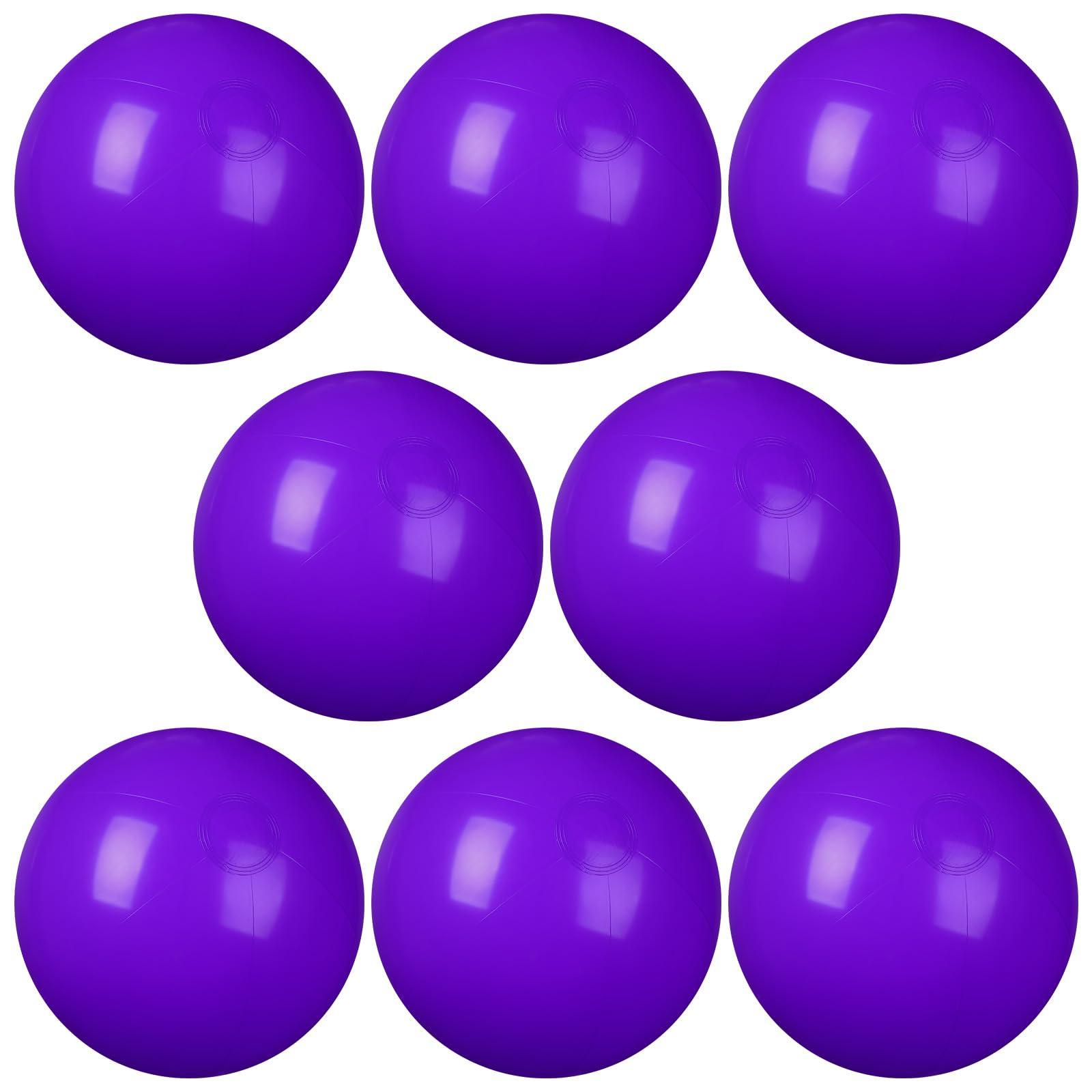 kymqlyw kymqlyw 8 Pcs 12 Inch Solid Purple Beach Balls Inflatable Beach Balls Bulk Large Blow up Pool Game Toys for for Summer Beach, Pool and Summer Birthday Party Supplies (Purple)