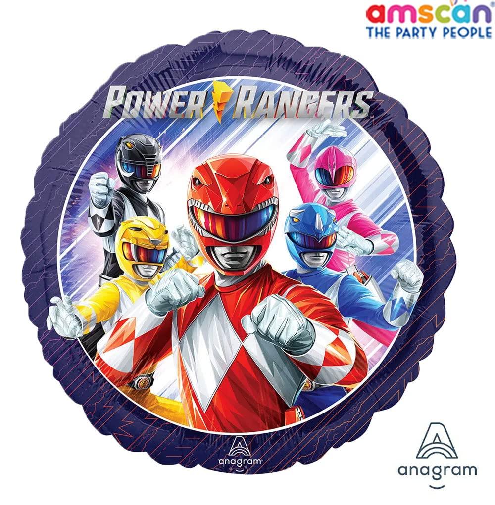 Anagram Power Ranger Party Supplies Foil Balloon Bouquet Decoration, Multicolored, Party Accessory, 6th Birthday