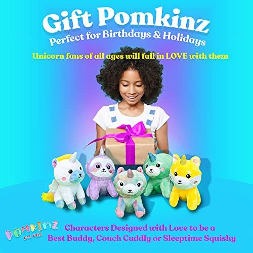 Pomkinz Unicorns Gifts for Girls Unicorn Stuffed Animals for Girls- Unicorn Toys for Girls Age 3 4 5 6 7 8 Year Old Little Girl Toys Plushies Stuffed Animal Plush Squishies Rainbow Toy Purse Little Girl Gifts