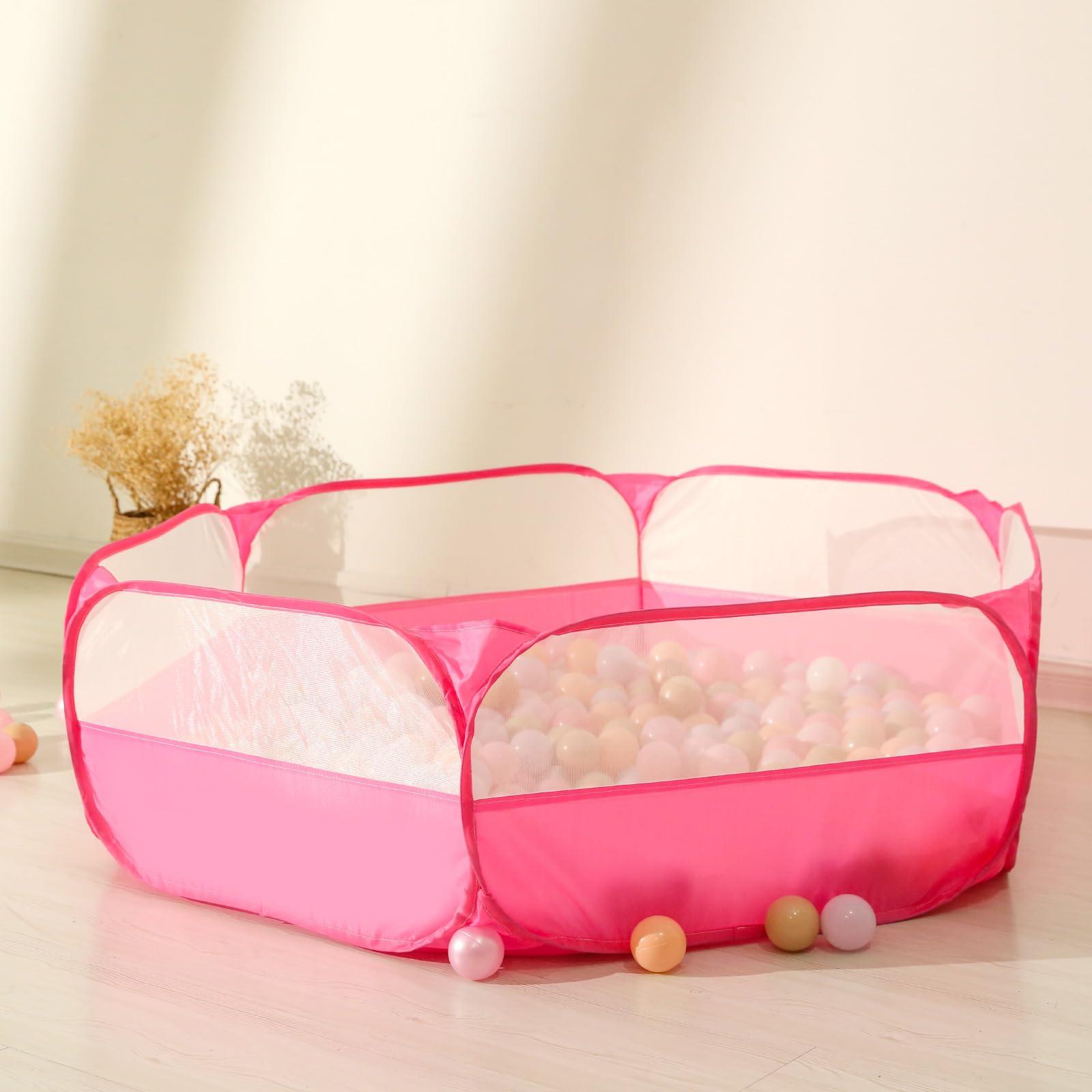 TRENDPLAY Ball Pit with Balls Included for Toddlers, Collapsible Ball Pits Play Tent, Crawl Playpen Ball Pool Playhouse with Storage Bag, for Boys Girls Dogs Cats Birthday Christmas Summer Play