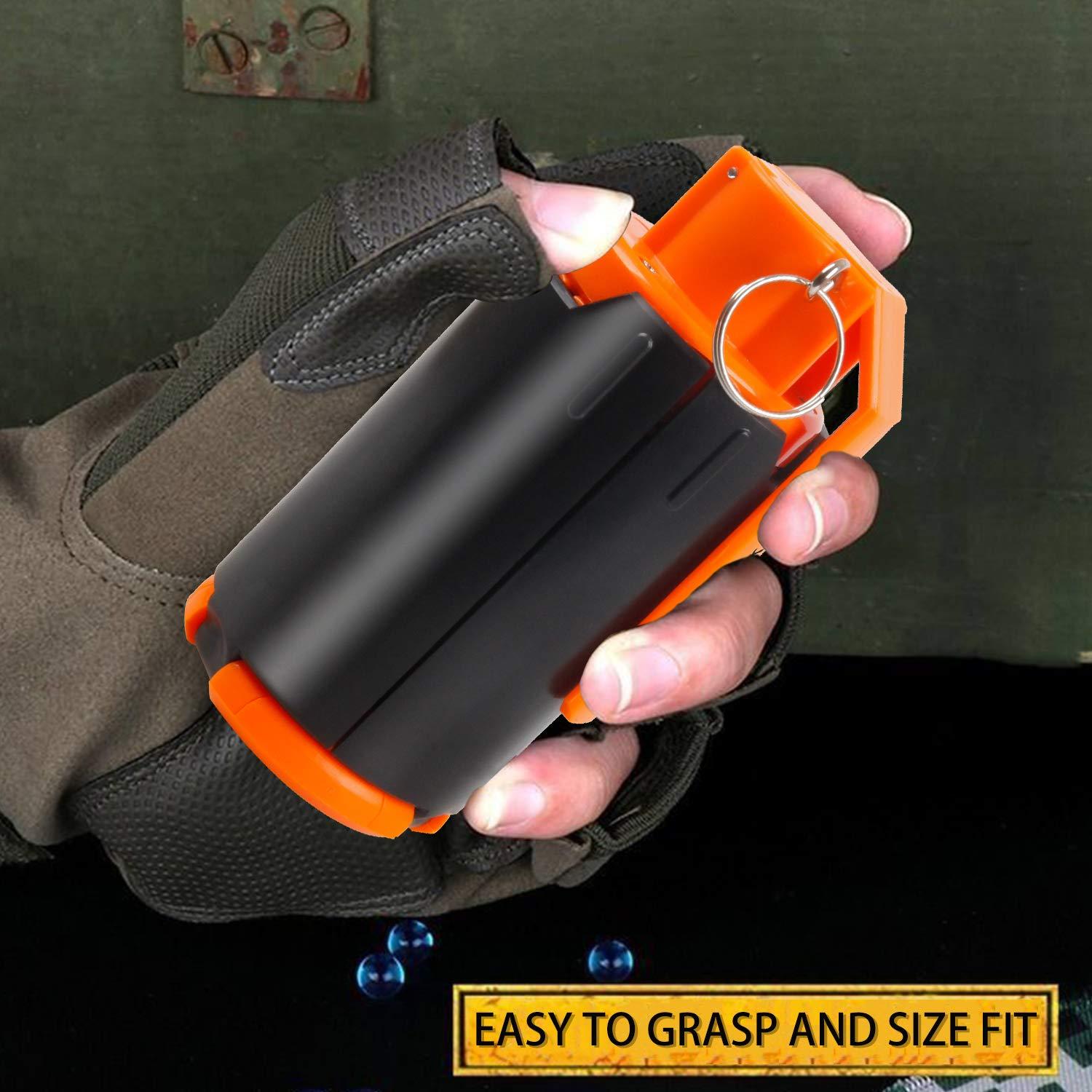 Ruibytree Ruibytree Tactical Plastic Toy Bomb for Nerf CS Nerf Rival Battle Game with 60PCS Rounds Refill Bullet Balls Ammo - (Orange)