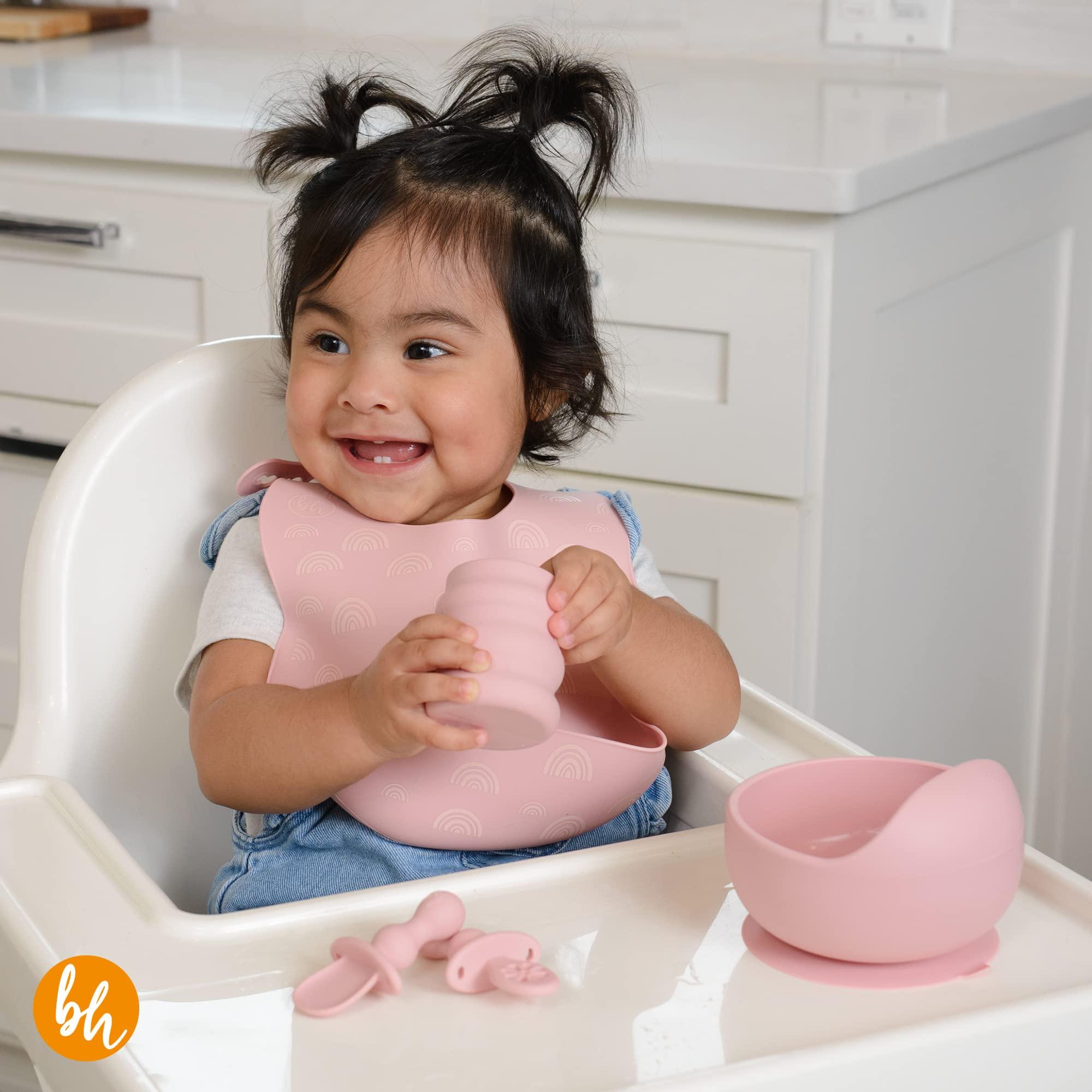 BooginHead BooginHead by Infantino Baby Led Weaning Supplies, Stage 1 and 2 Self Feeding, 5-Piece Set, Pink
