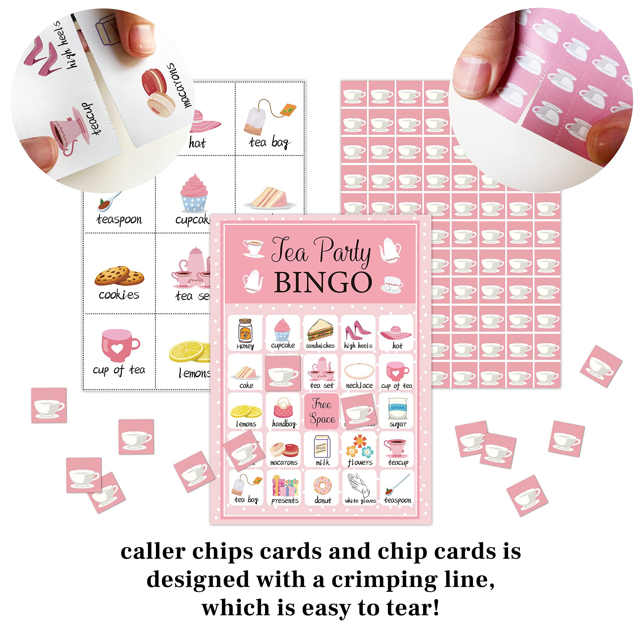 Zodvery Zodvery Tea Party Bingo Cards, Tea Party Activities Bingo Game, School Party, Birthday, Bridal Shower, Garden Tea Party, Family Activities Party, Group Activity - 24 Players/08chahui
