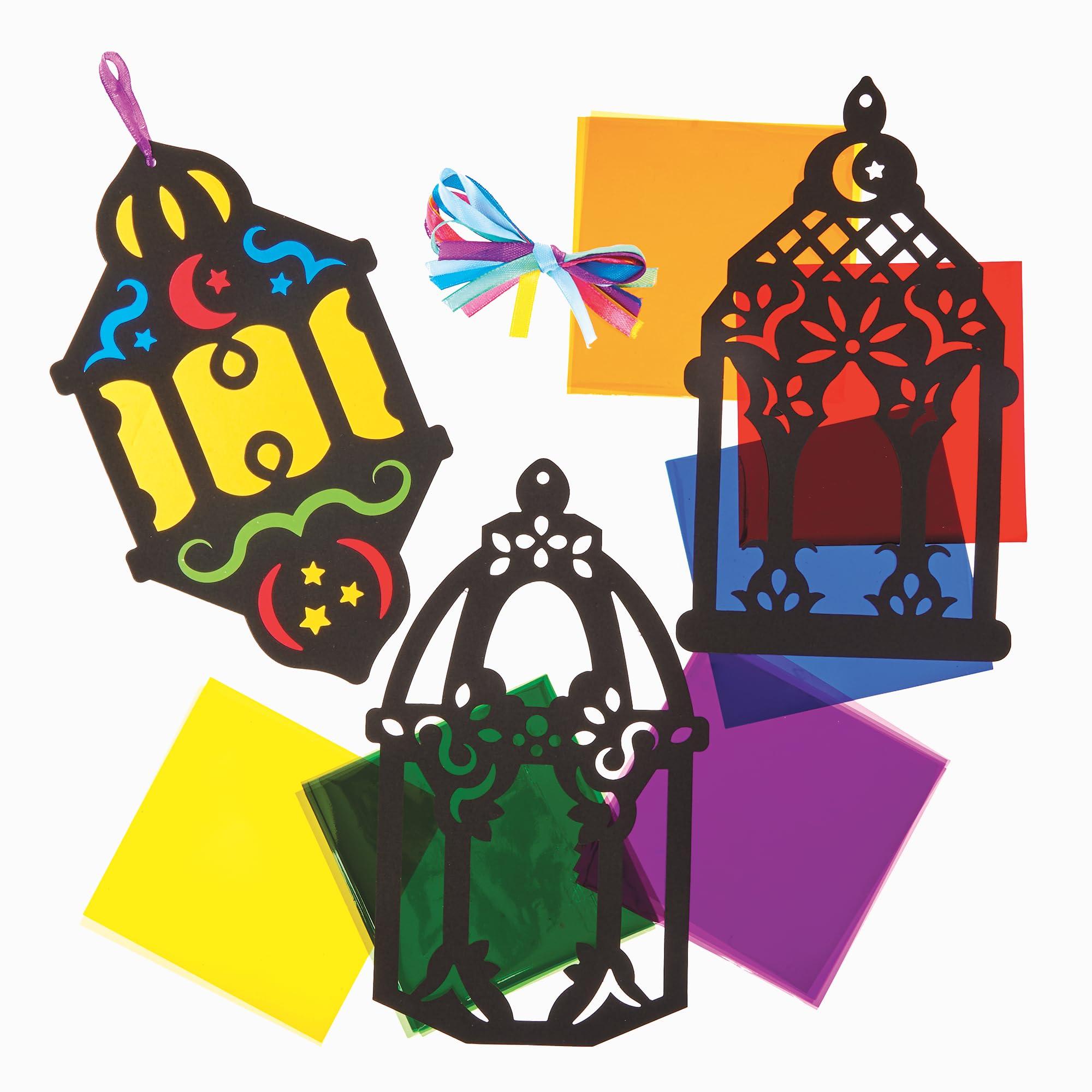 Baker Ross Baker Ross FX932 Stained Glass Ramadan Decoration Kits - 6 Pack, Religious Education and Craft Kits for Kids