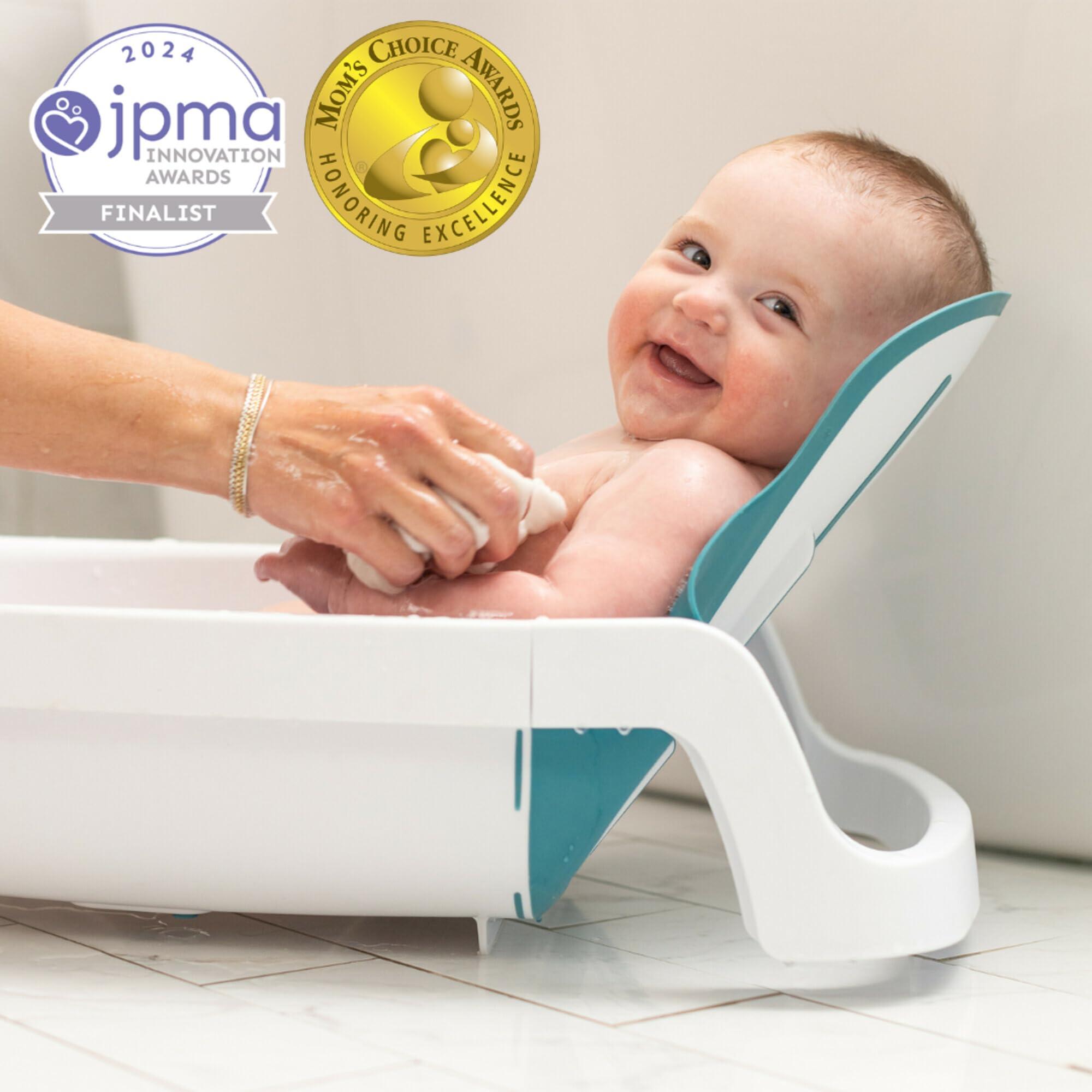 The First Years The First Years 4-in-1 Reclining Baby Bathtub - Adjustable Recline for Custom Comfort for Newborn to Toddler - All-in-1 Baby Bath Seat Adjusts as Baby Grows - Ages 0 to 24 Months