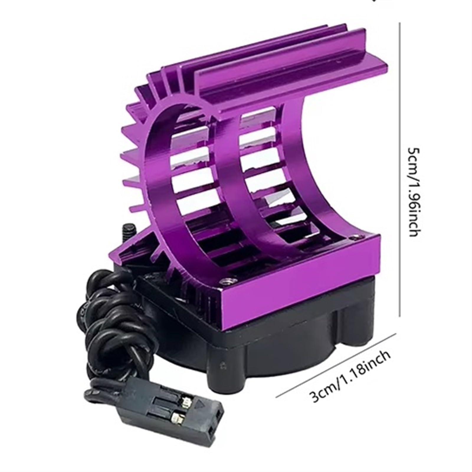 VBCERSDZ RC Accessory Compatible with Wltoys 124017 124016 144010 for Model Cars Parts RC Cars 380 390 2838 2845 2847 Brushless Motor RC Cooling Fan RC Motor Fan(Purple)