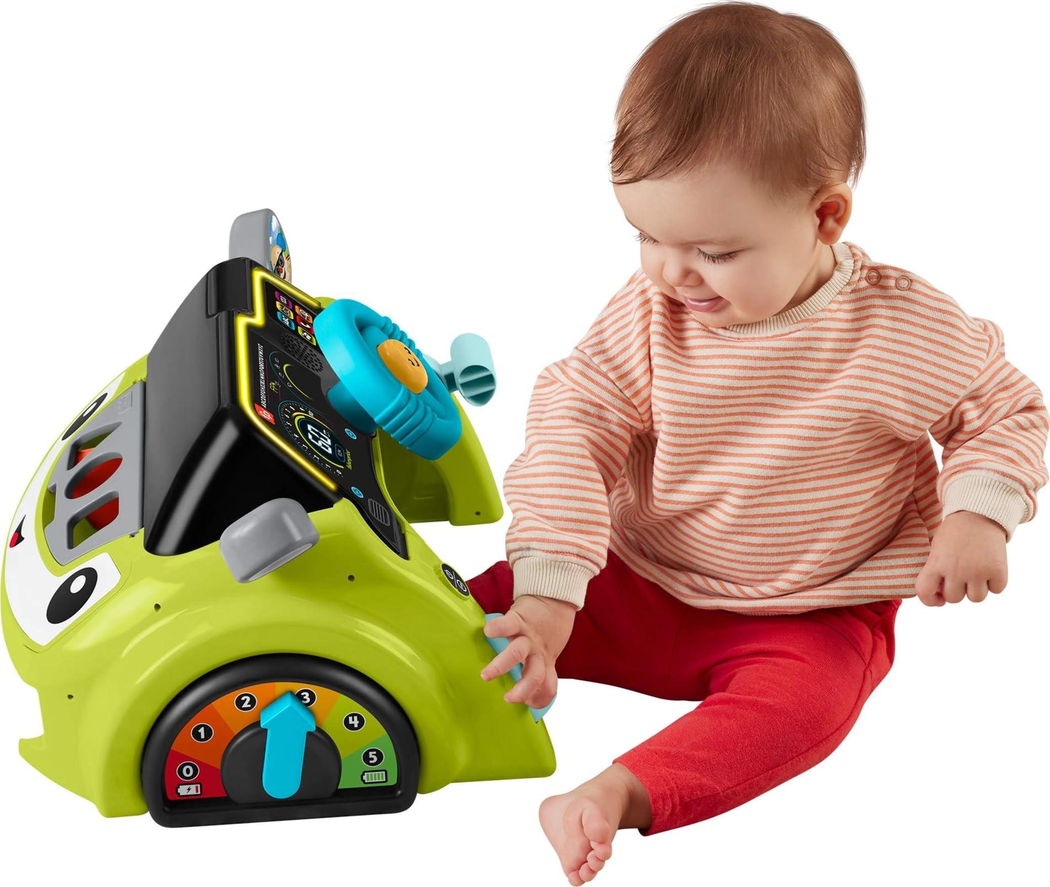 Fisher-Price Fisher-Price Baby & Toddler Learning Toy Laugh & Learn Sit & Steer Driver Car Activity Center with Smart Stages for Ages 6+ Months