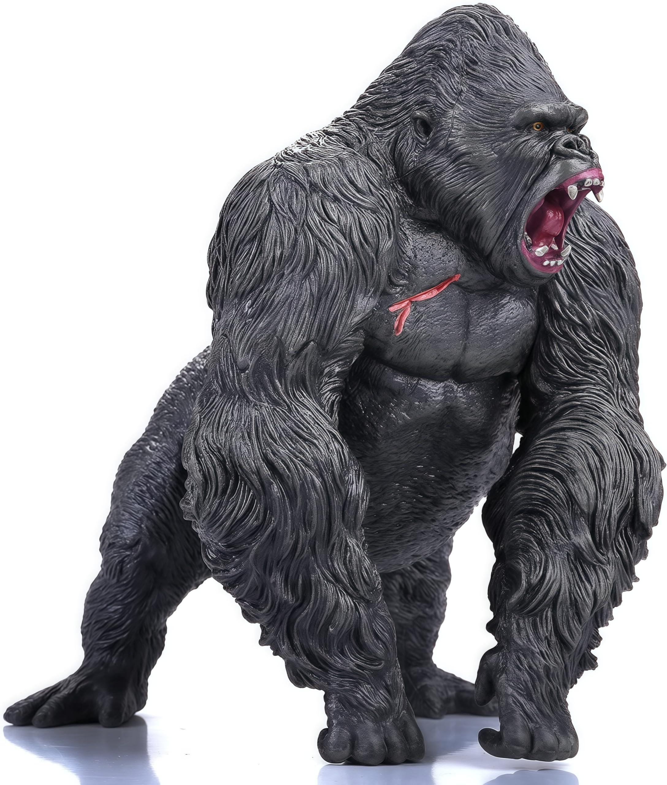 gemini&genius Gemini & Genius King Kong Toys Vastatosaurus Rex Dinosaur World Toys Stand Up with Movable Jaw Gorilla Action Figurine Gift for Kids