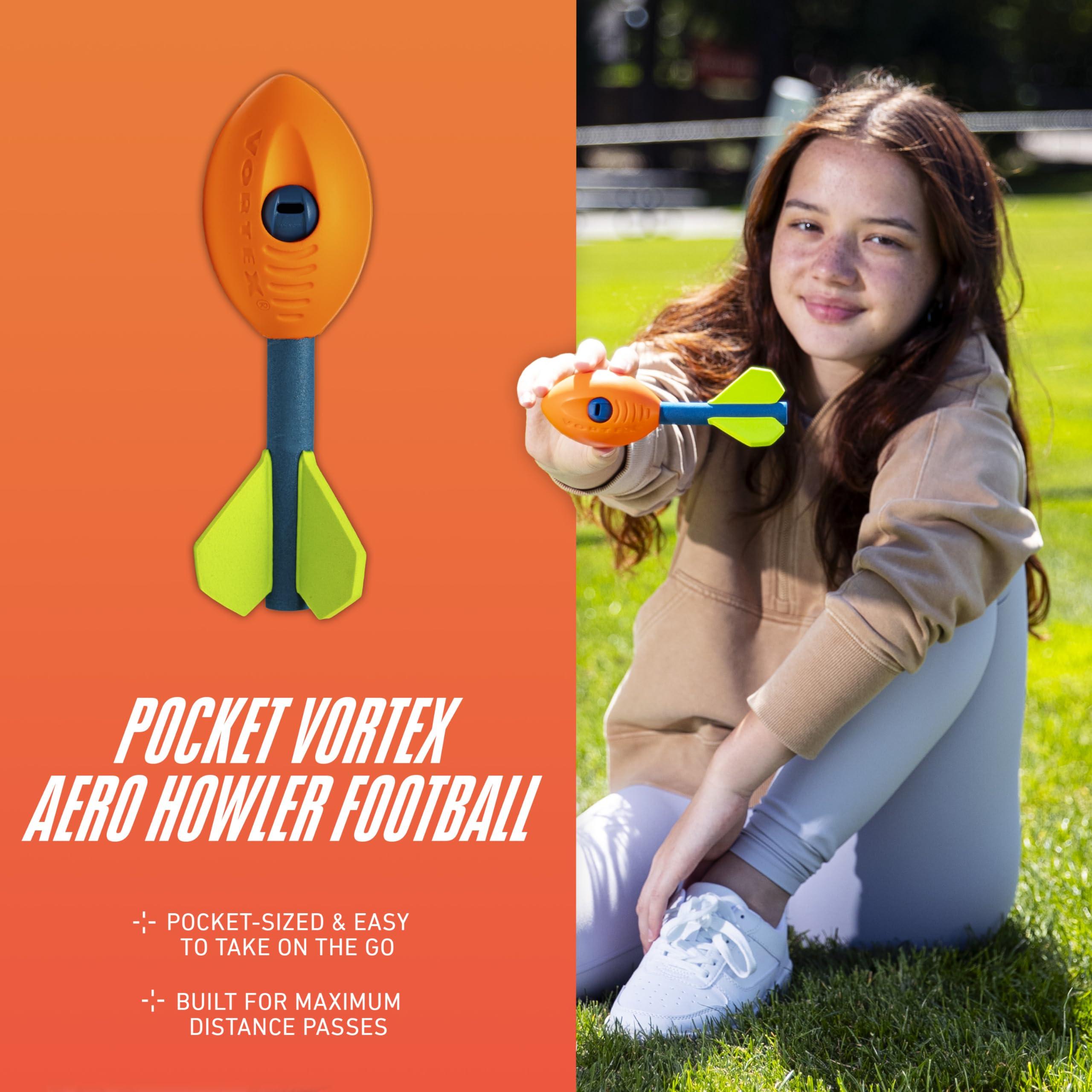 NERF NERF Vortex Mini Aero Howler Foam Football - NERF Soft Mini Vortex Football for Long-Distance Throws - Perfect for Pool + Beach Ball - Kids Aero Howler Whistle Foam Ball