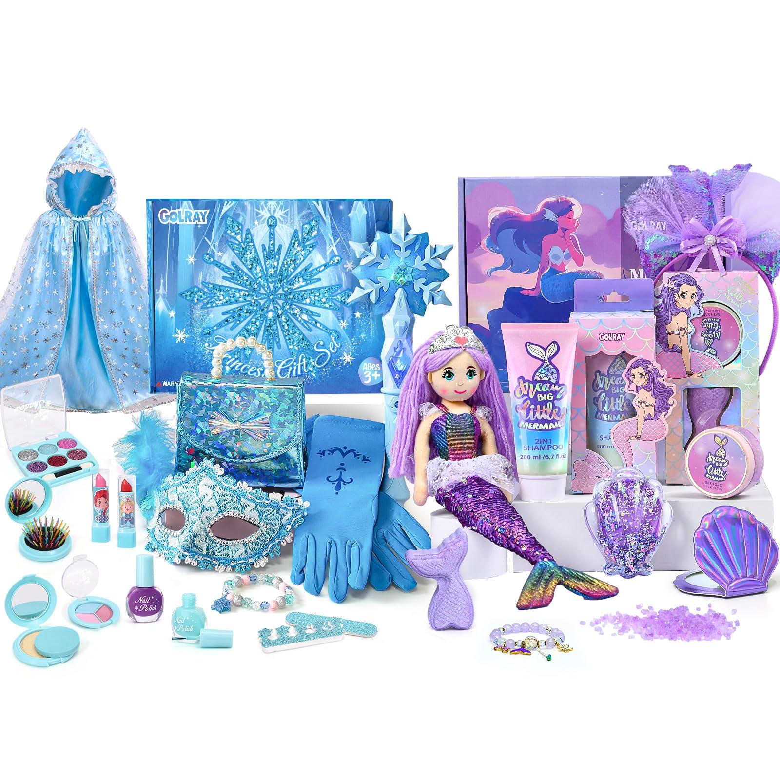 Golray Golray Frozen Gift & Mermaid Gifts for Girls Kids, Toys Christmas Birthday Gift for Little Girls Toddlers Age 3 4 5 6 7 8 9 Year Old