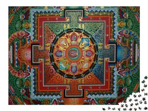 puzzleYOU Square Mandala on The Ceiling of a Tibetan Monastery... Jigsaw Puzzle Jigsaw Puzzle with 2000 Pieces
