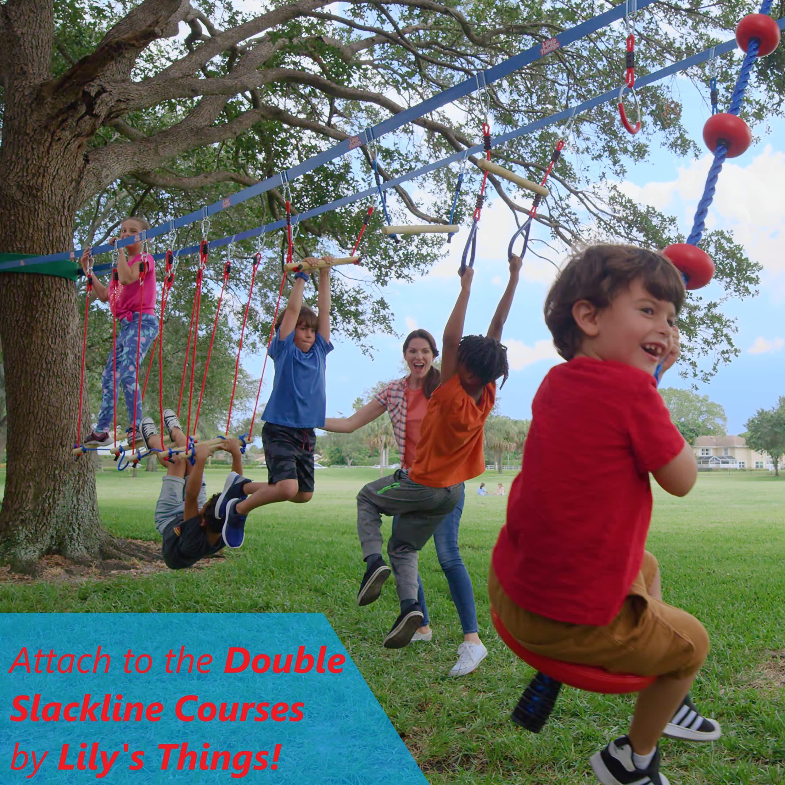 Lily\'s Things Lily\'s Things Monkey Bars for Kids(2 Pack) | Ninja Slackline Accessories for Slackline Obstacle Course | Monkey Bars for Backyard | Attachments to Most Any Home Playground Equipment Sets