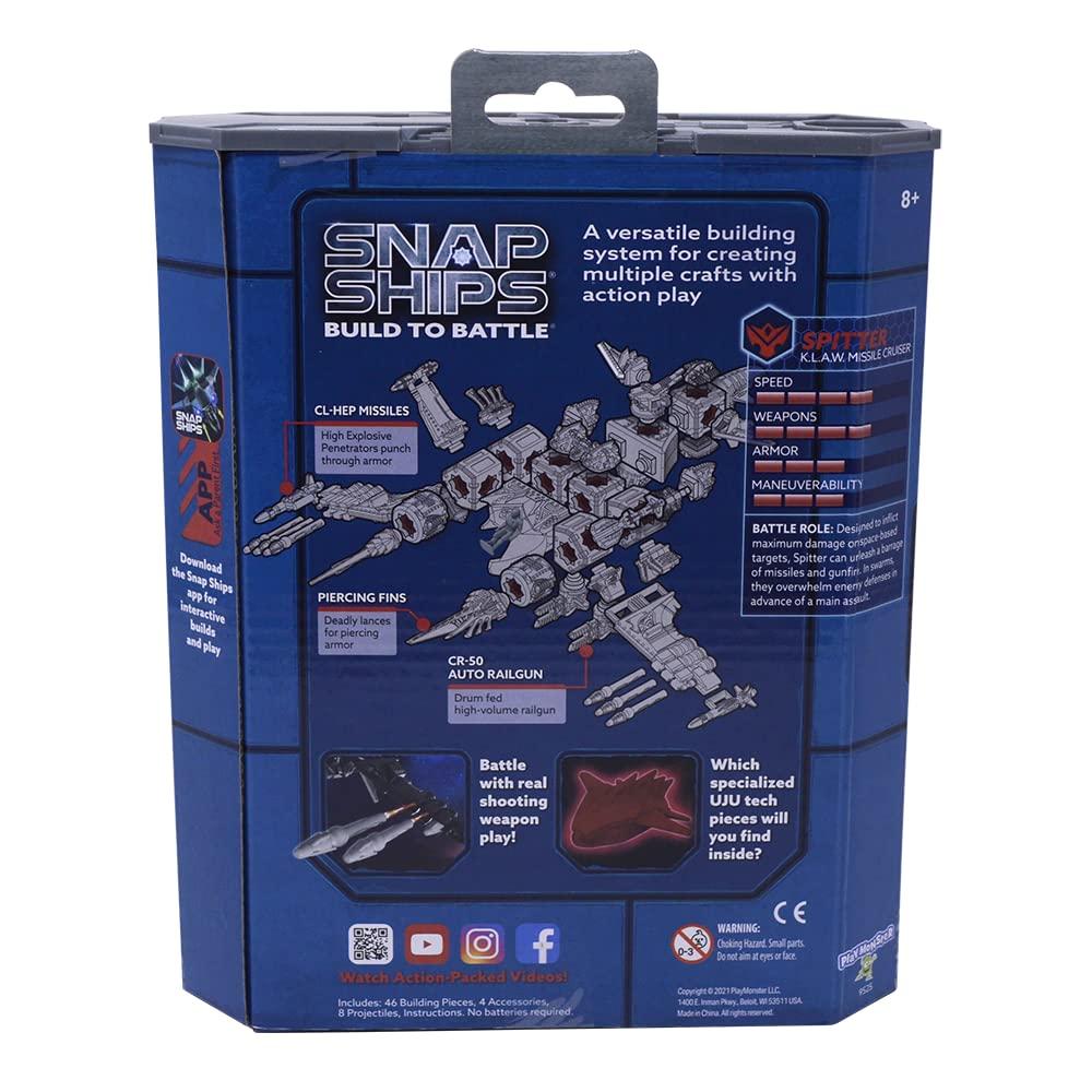 SNAP SHIPS Snap Ships Komplex Spitter K.L.A.W Missile Cruiser - Build to Battle - 3 Different Builds - Ages 8+