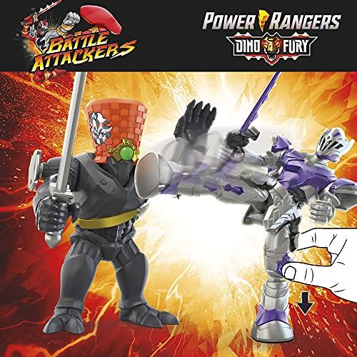 Power Rangers Power Rangers Dino Fury Battle Attackers 2-Pack Void Knight vs. Snageye Martial Arts Kicking Action Figure Toys Inspired by TV Ages 4 and Up